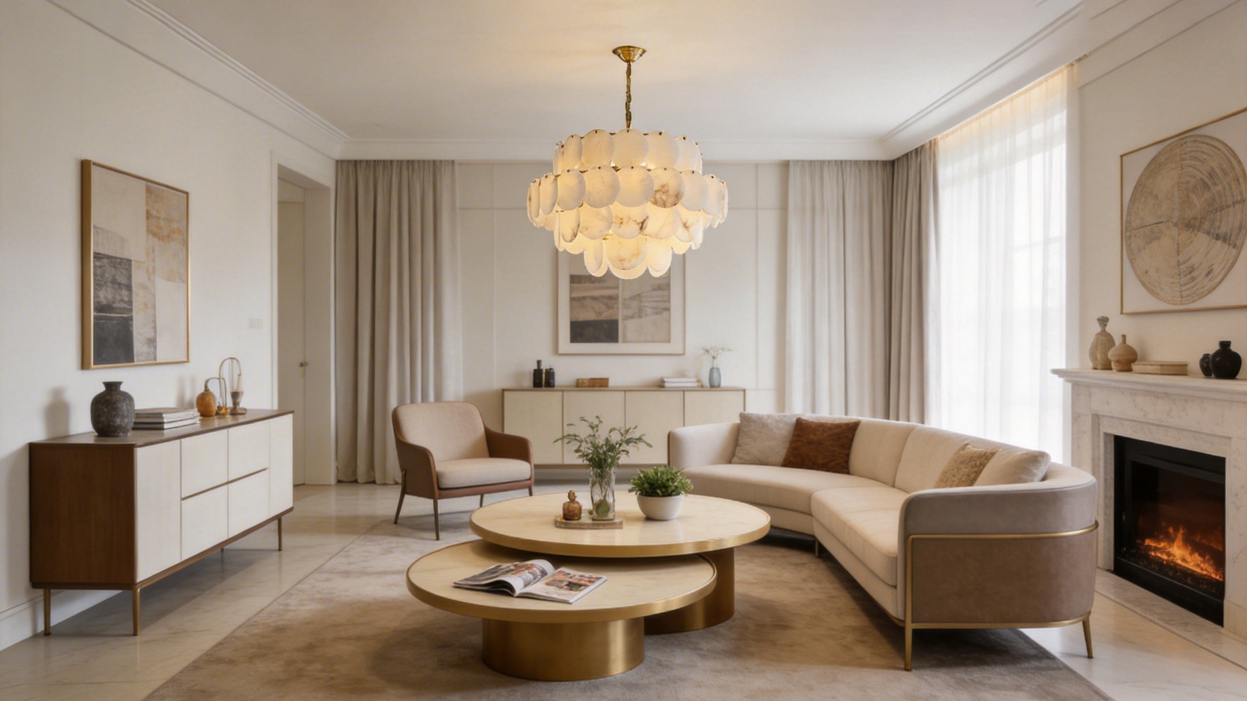 How to Use Brass and Alabaster to Create a Calm, Elevated Home