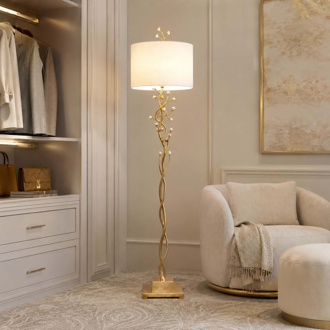 Arlowe Floor Lamp - Modern Artistic Lighting for Living Room | Rossolighting