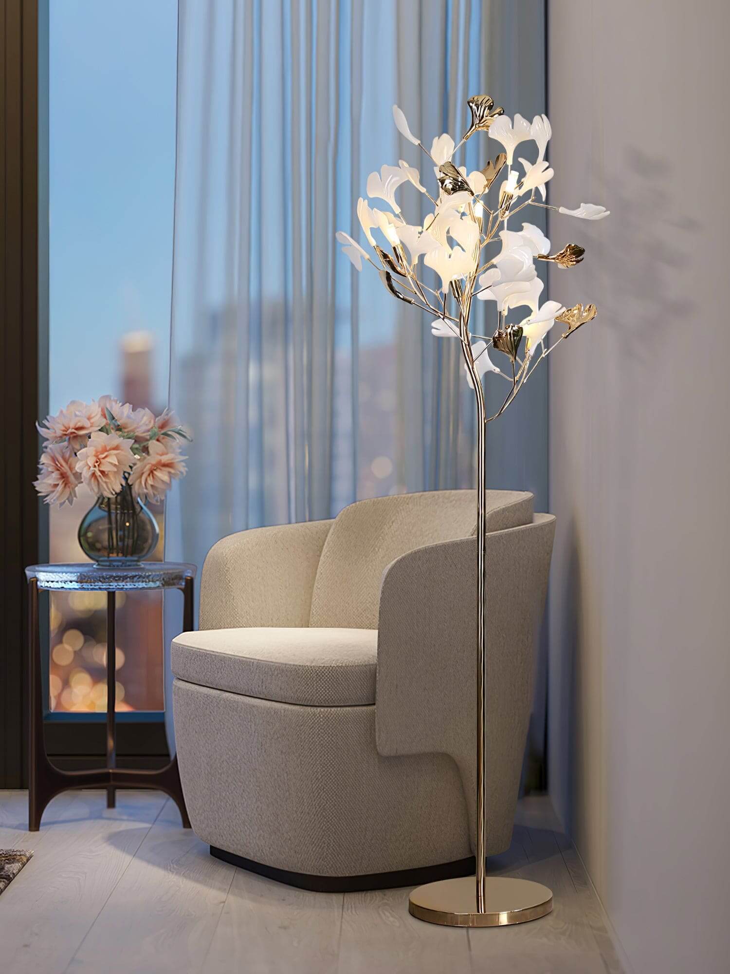 Gingko Leaf Floor Lamp | Rossolighting