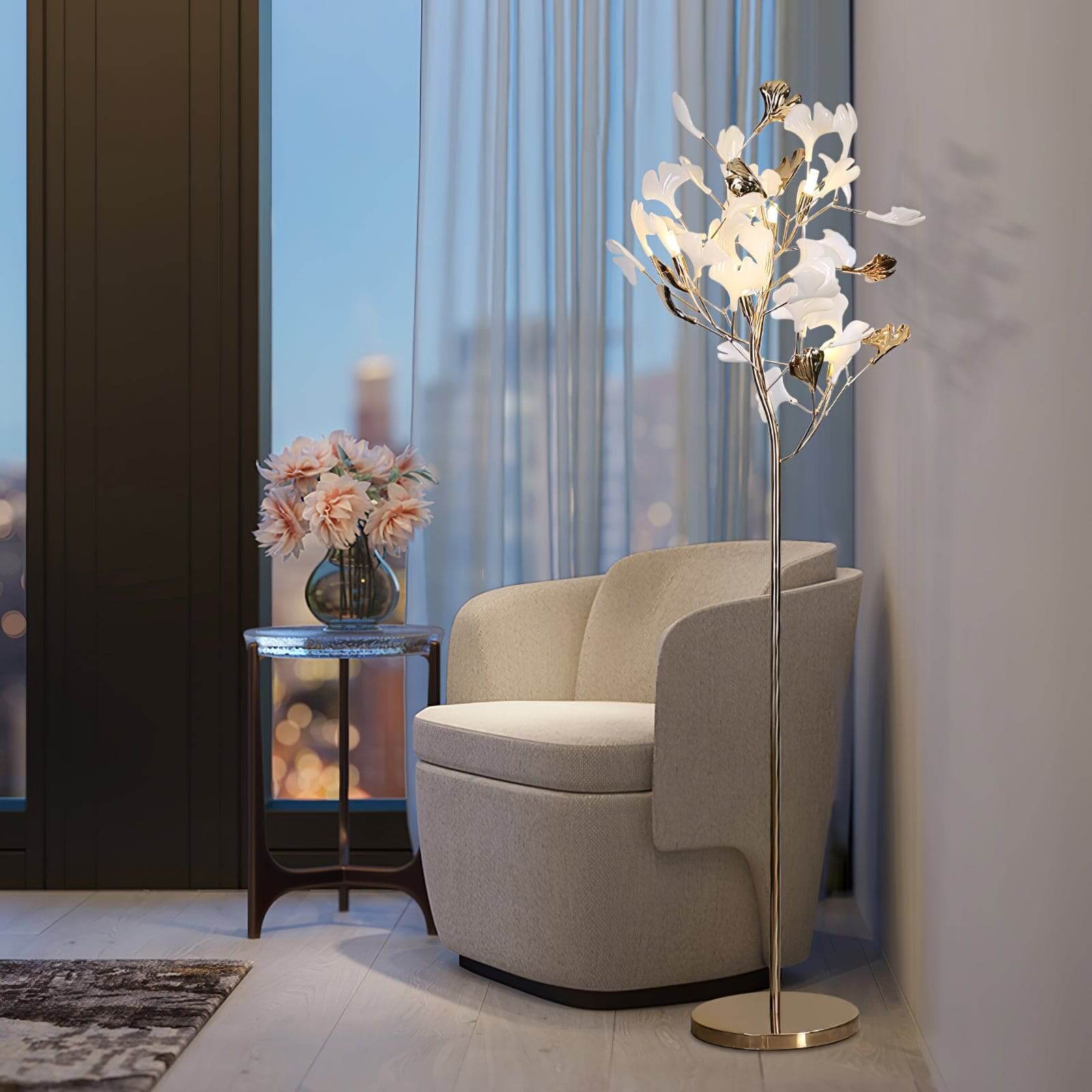 Gingko Leaf Floor Lamp | Rossolighting