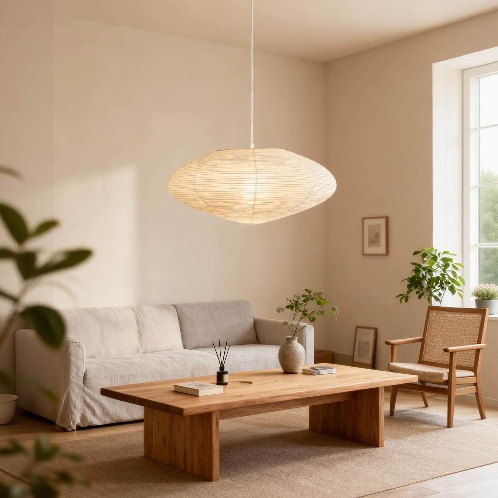 Lurvo Pendant Lamp | Japanese Living Room Pendant Light | Rossolighting