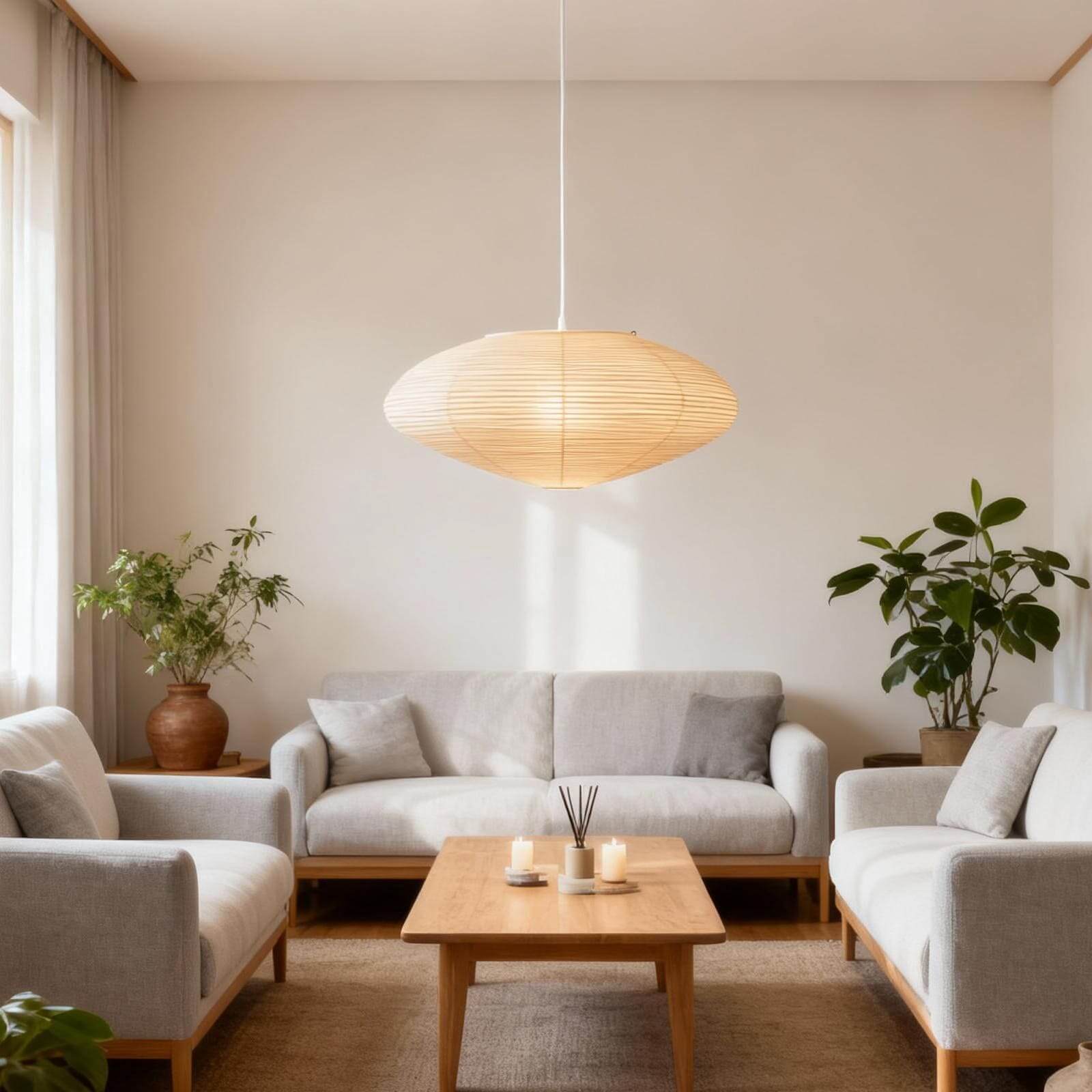 Lurvo Pendant Lamp | Japanese Living Room Pendant Light | Rossolighting