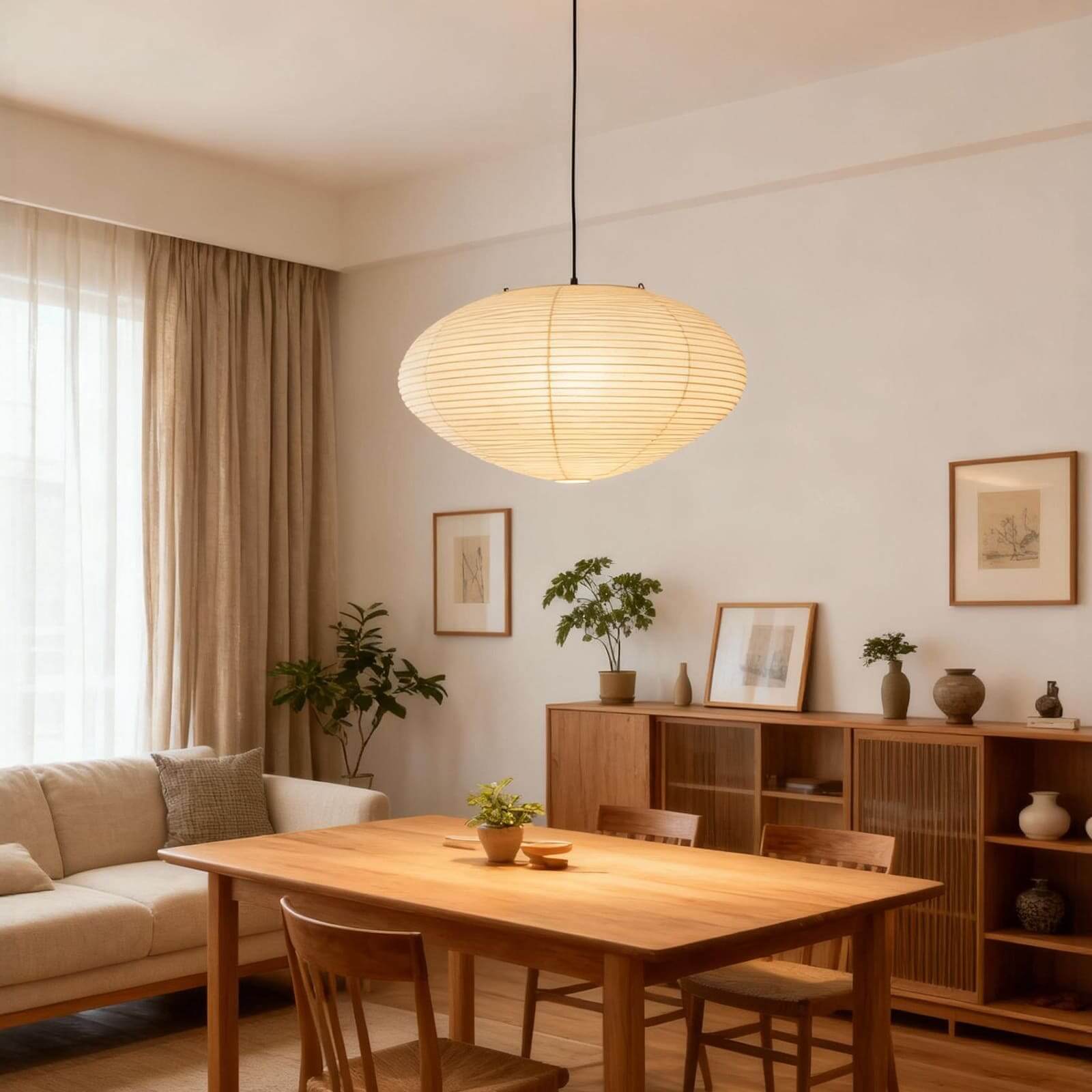 Lurvo Pendant Lamp | Japanese Living Room Pendant Light | Rossolighting