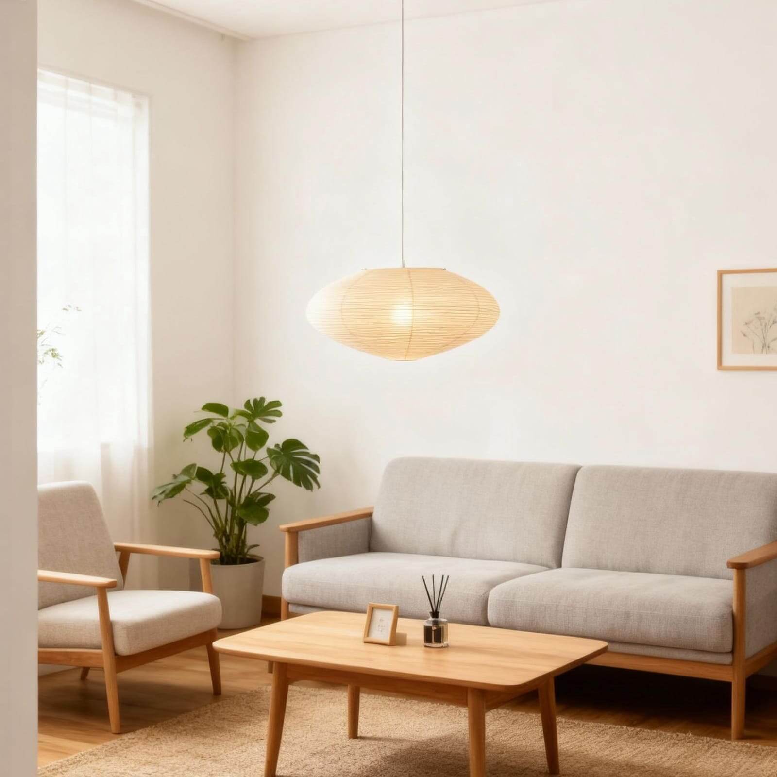 Lurvo Pendant Lamp | Japanese Living Room Pendant Light | Rossolighting