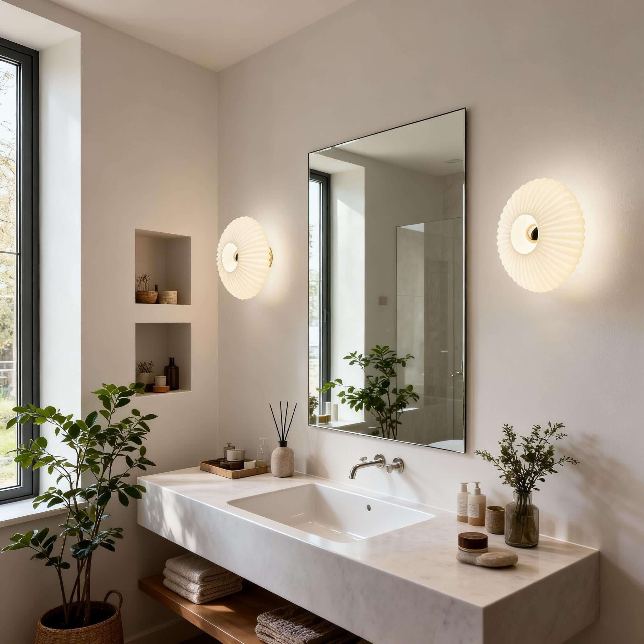 Qavion Wall Lamp – Modern Glass Wall Sconce for Hallways | Rossolighting