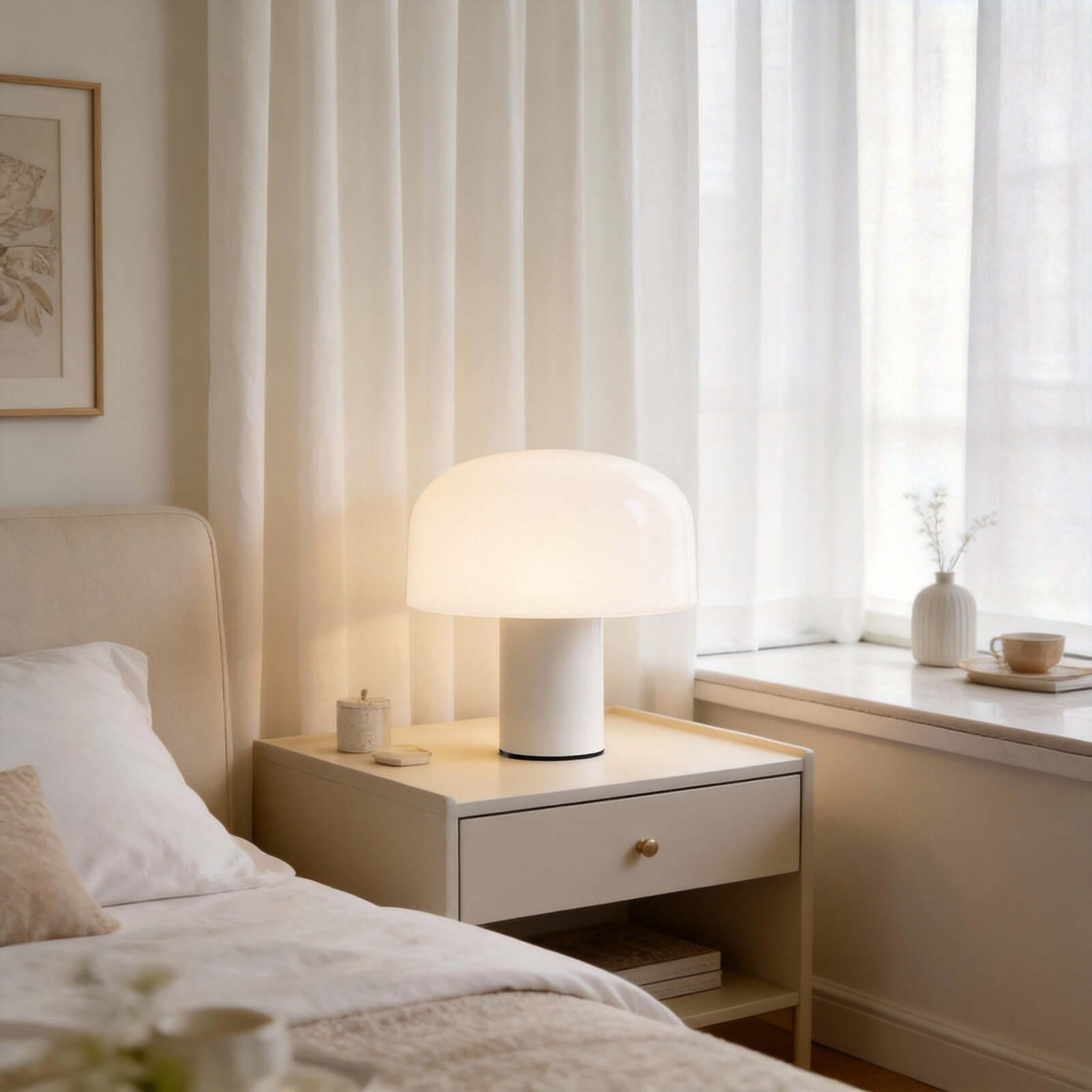 Qelvra Table Lamp – Modern Glass Lamp & Mid Century Design | Rossolighting