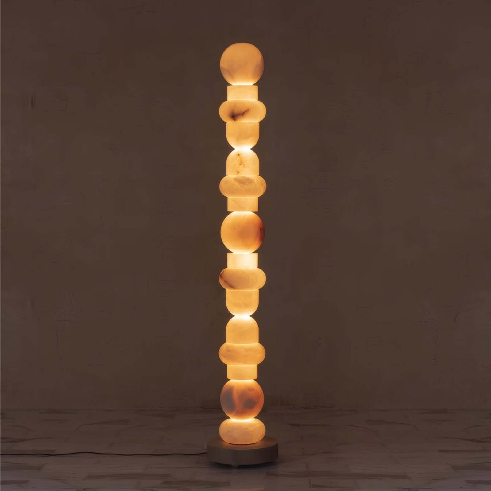 Tribeca Alabaster Floor Lamp | Vintage Mid-Century Modern Floor Lamp | Rossolighting