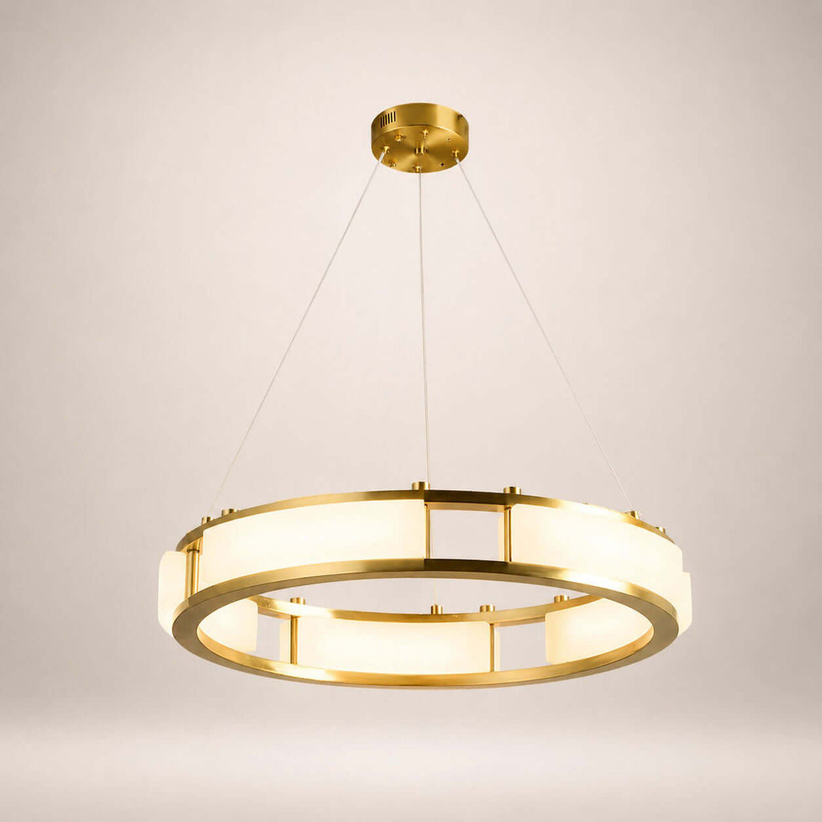 Velquor Alabaster Chandelier | Modern Brass Luxury Lighting | Rossolighting