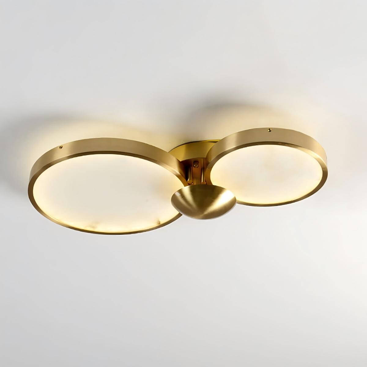 Axiora Ceiling Light | Alabaster Ceiling Light & Brass Fixture