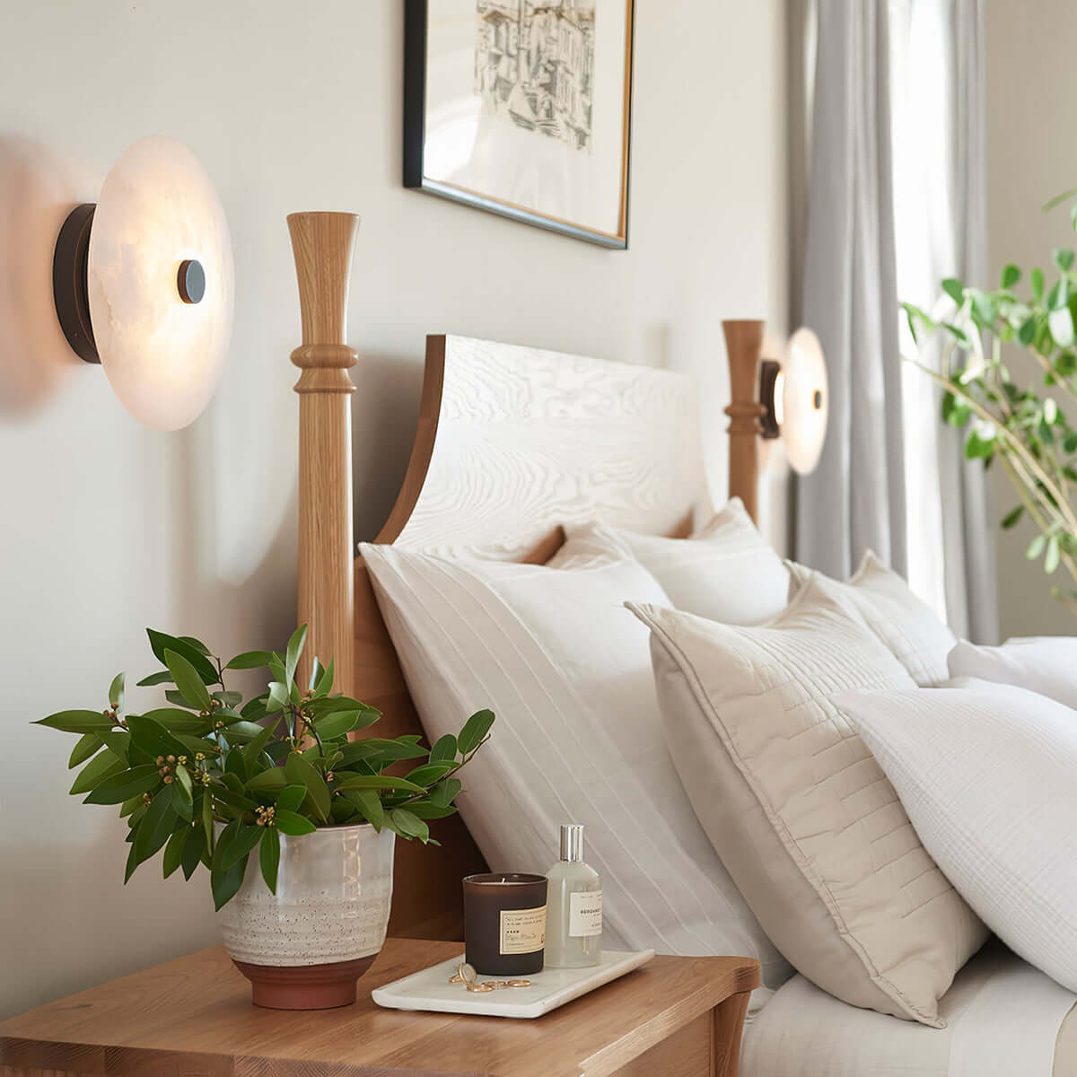 Fioren Ceiling Light – Alabaster Copper Ceiling Light for Bedroom