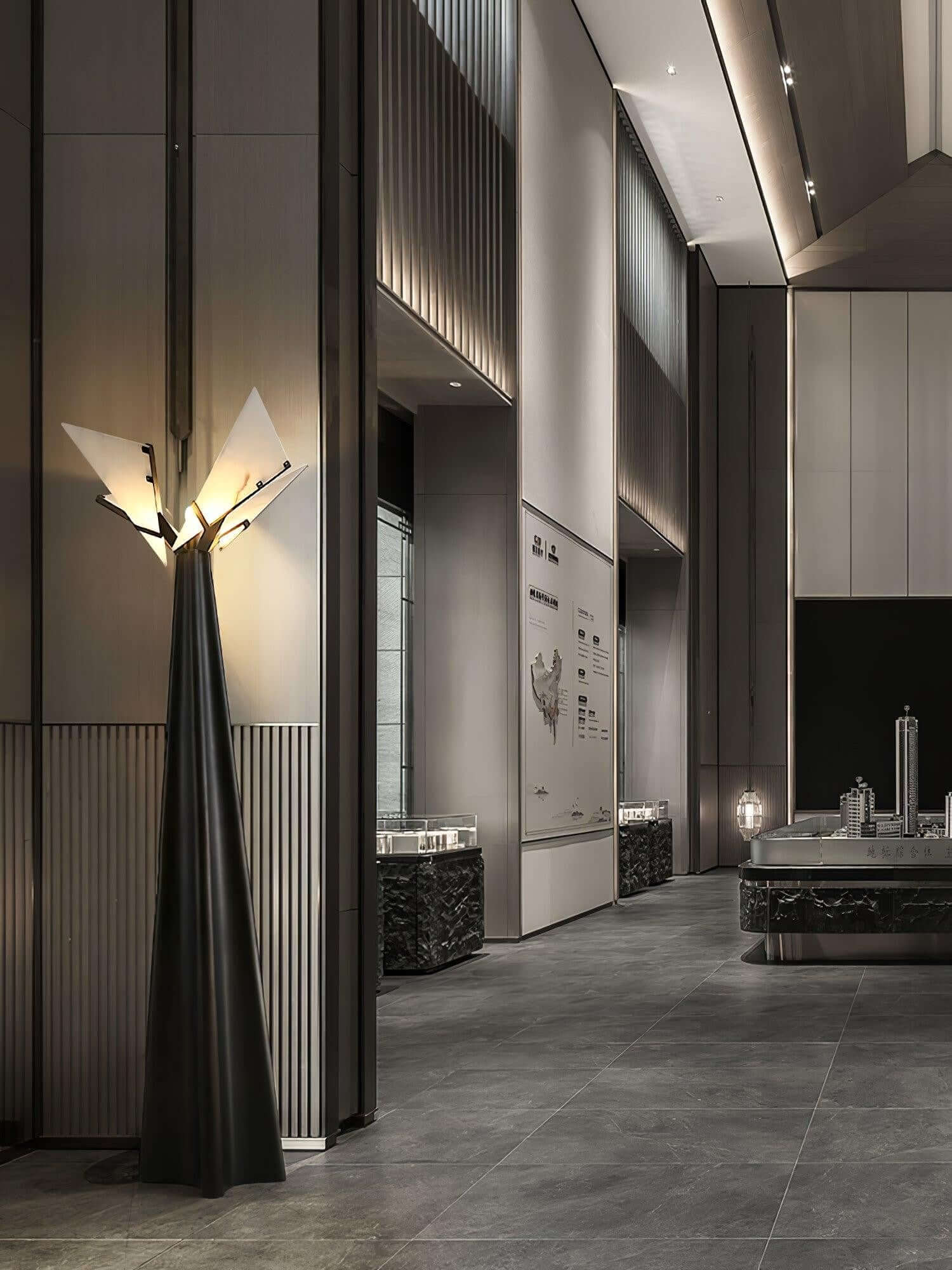 Lirona Floor Lamp - Elegant Alabaster Art Deco Floor Lamp