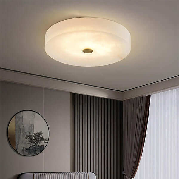 Mavora Ceiling Light – Alabaster LED Flush Mount Lighting