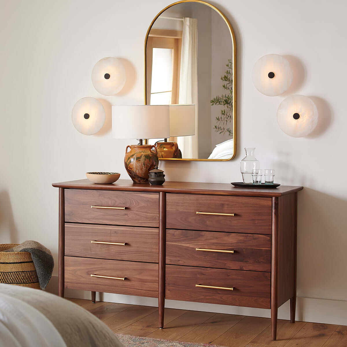 Fioren Ceiling Light – Alabaster Copper Ceiling Light for Bedroom