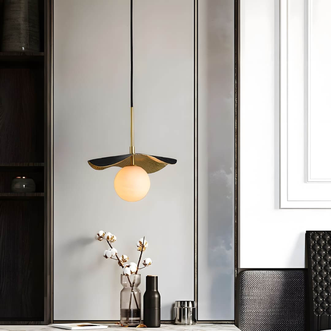 Contemporary Montera pendant light with alabaster shade, perfect for kitchen islands and dining rooms.
