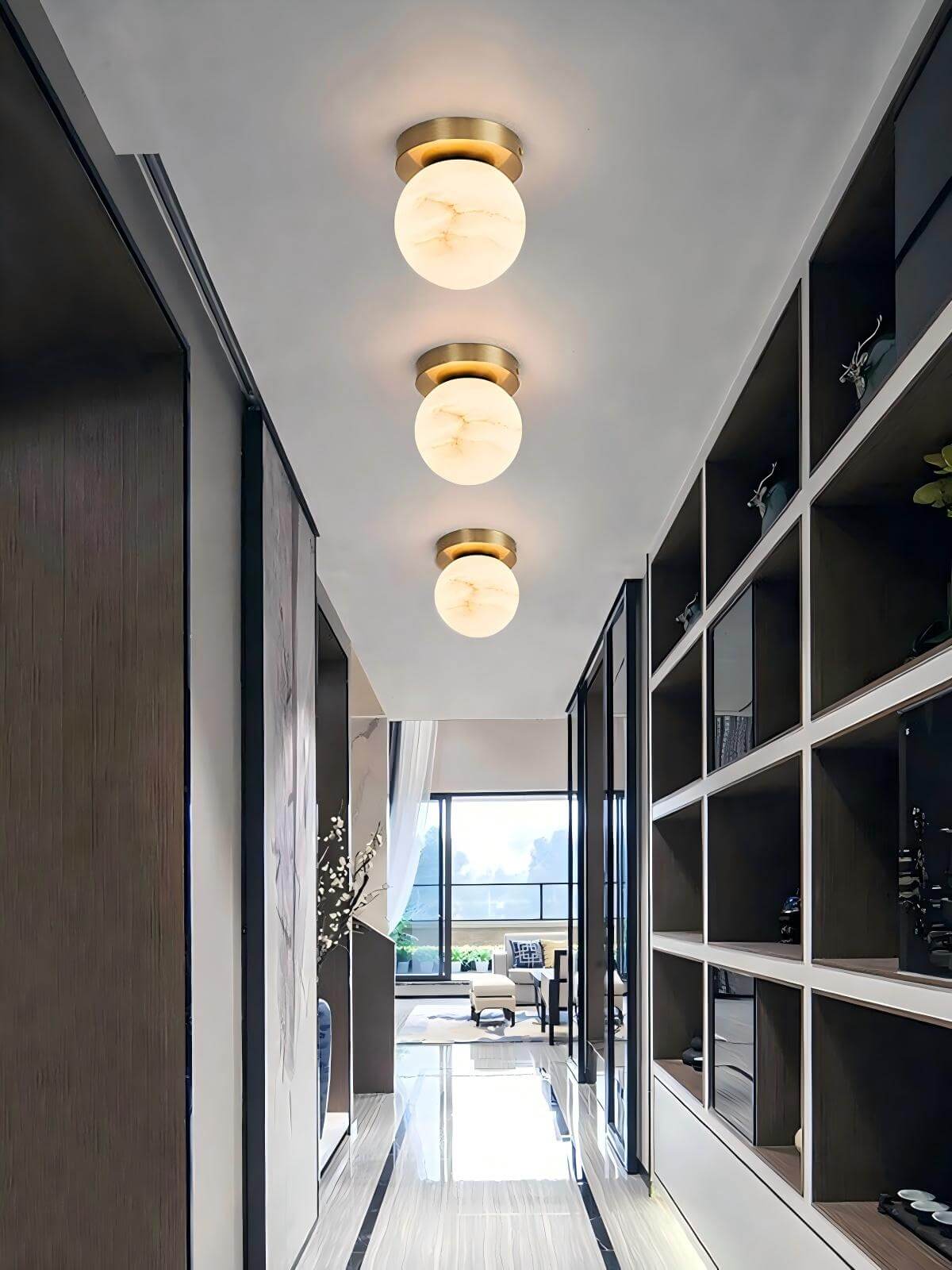 Virex Ceiling Light - Elegant Alabaster Ceiling Light