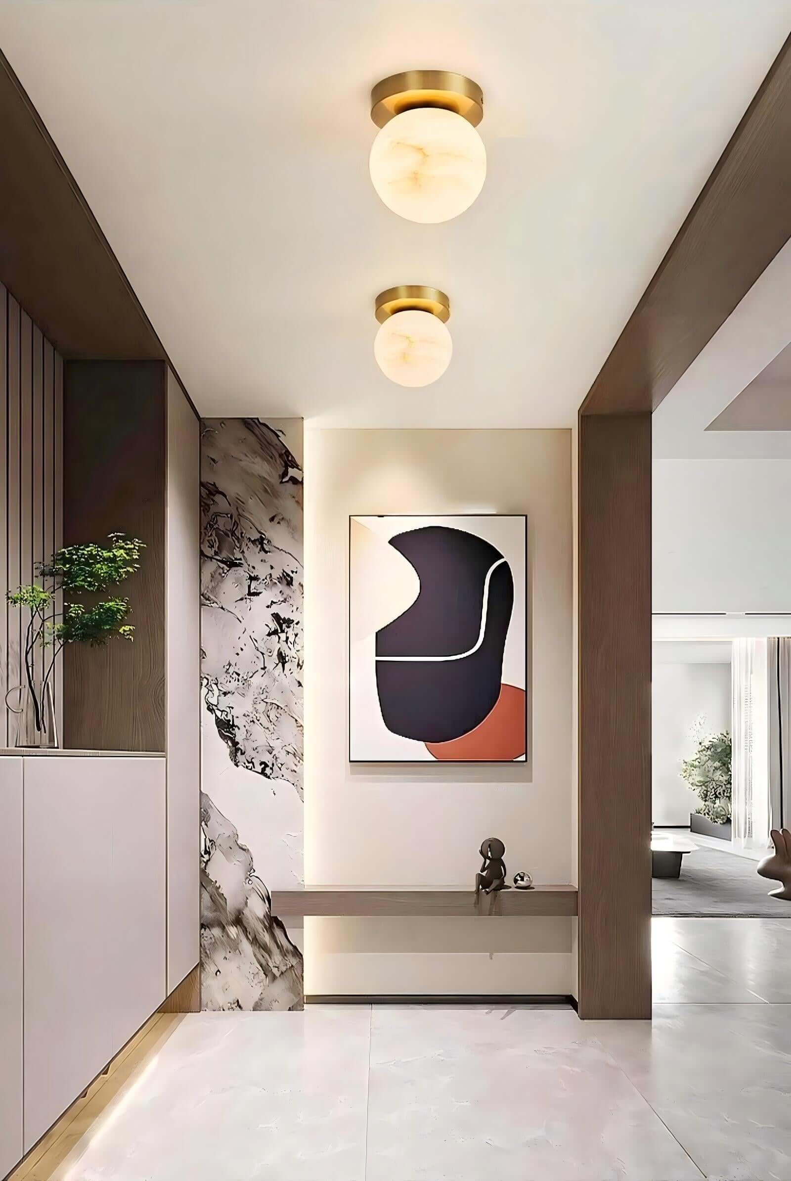 Virex Ceiling Light - Elegant Alabaster Ceiling Light