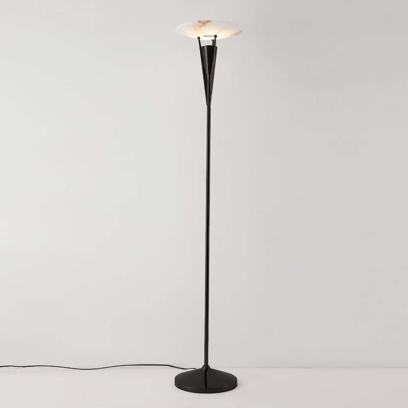 Vylara Floor Lamp - Minimalist Alabaster Corner Lamp for Living Room