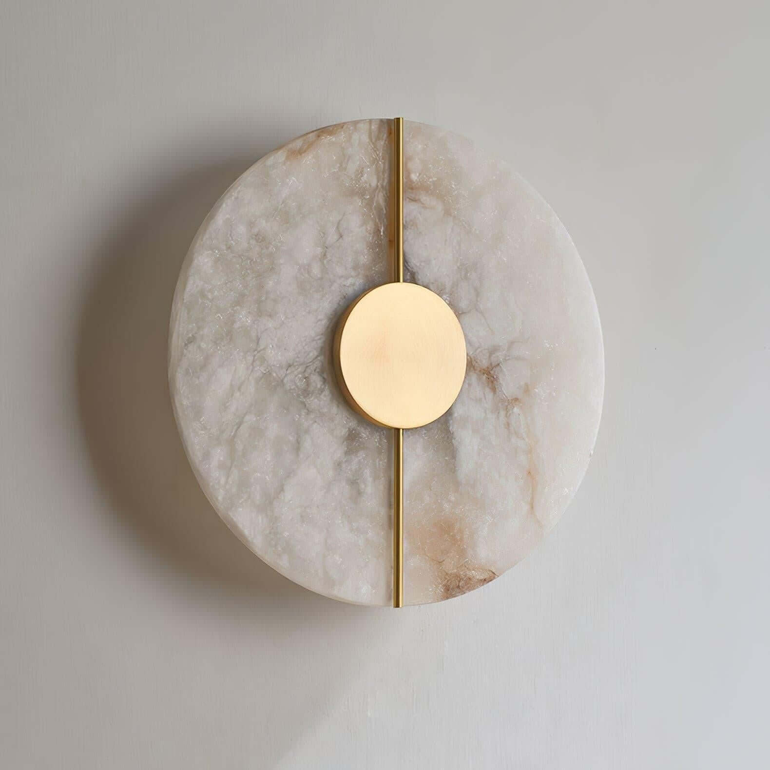 Zaytro Wall Sconce – Alabaster Wall Sconce, Modern Brass Style