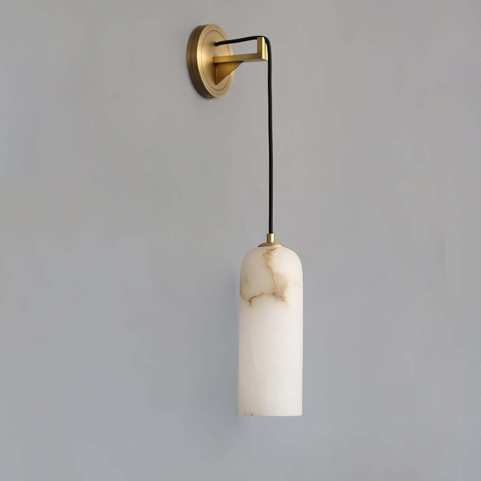 Zoryn Wall Sconce – Alabaster Wall Sconce Brass Light Fixture