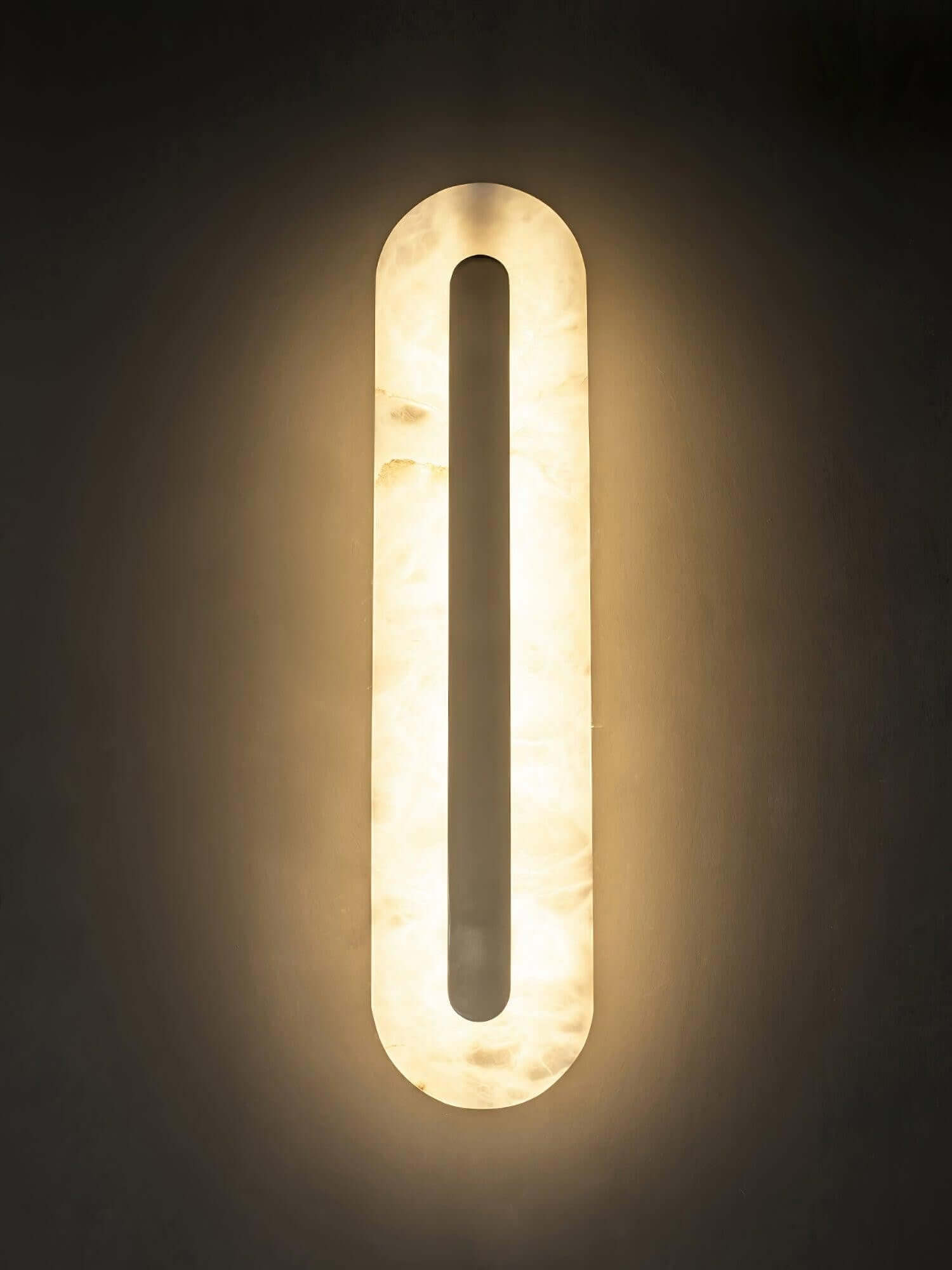 Zymera Alabaster Wall Sconce with Brass Accent Light | Rossolighting