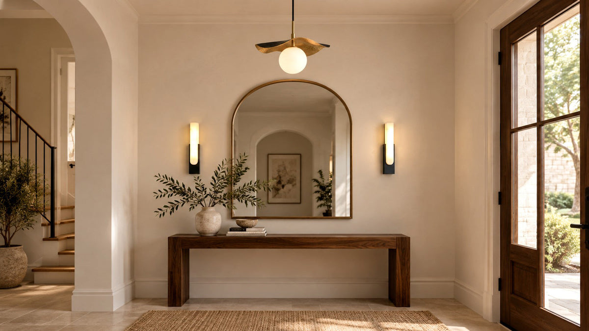 Which is better for entryway lighting: wall sconces or pendant lights?