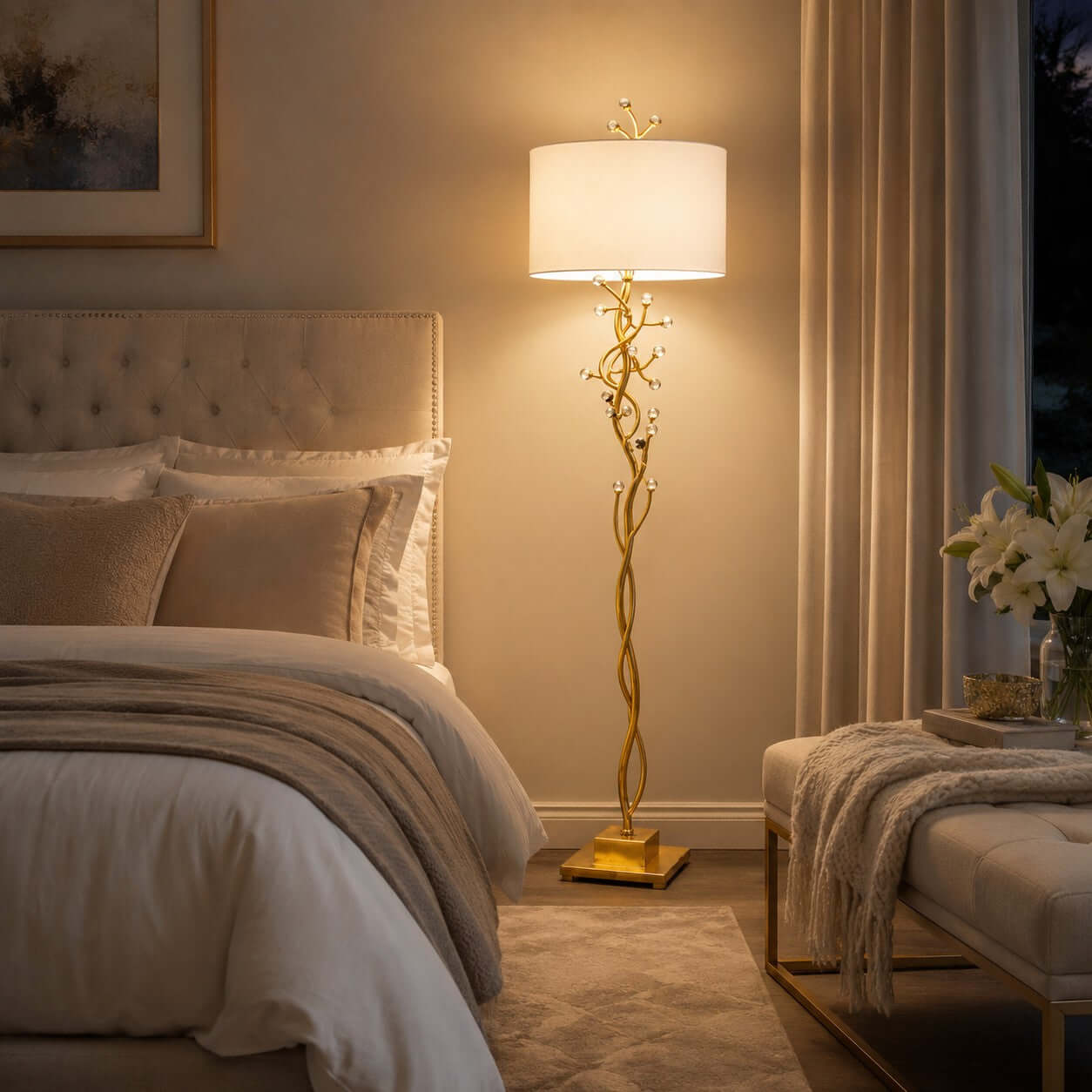 Arlowe Floor Lamp - Modern Artistic Lighting for Living Room | Rossolighting