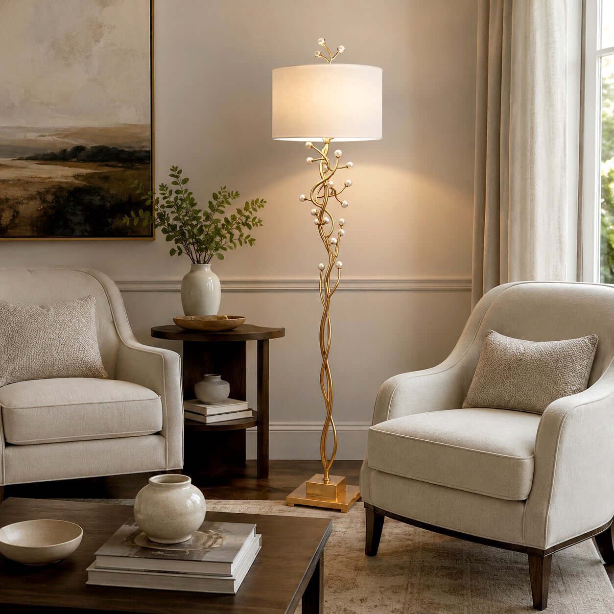 Arlowe Floor Lamp - Modern Artistic Lighting for Living Room | Rossolighting