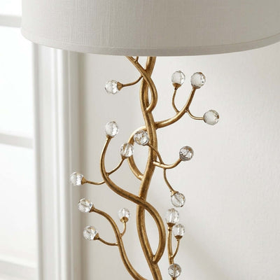 Arlowe Table Lamp - Gold Branch Base with Drum Shade | Rossolighting