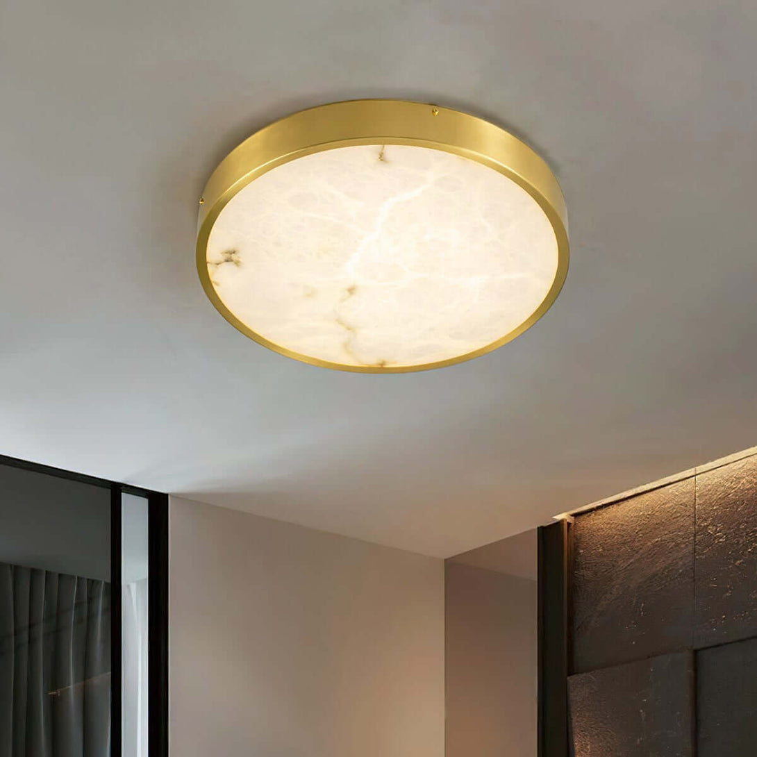 Camiro Ceiling Light – Alabaster Flush MountBedroom ceiling lamp