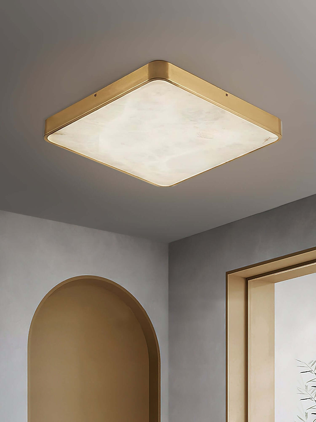 Camiro Ceiling Light – Alabaster Flush MountBedroom ceiling lamp