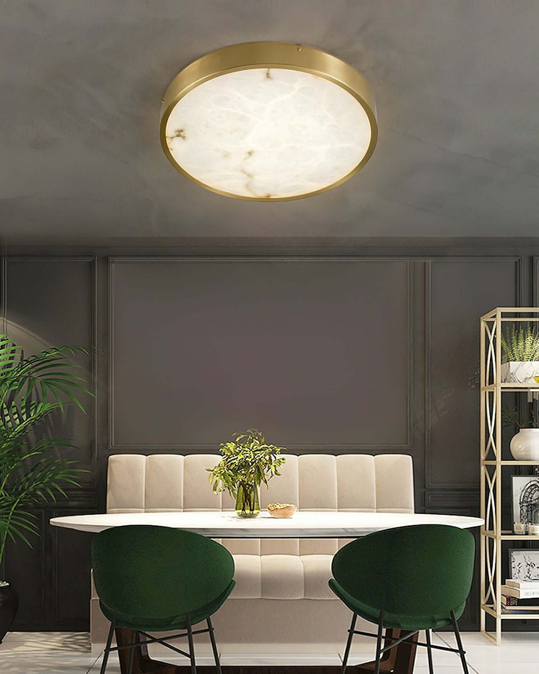 Camiro Ceiling Light – Alabaster Flush MountBedroom ceiling lamp