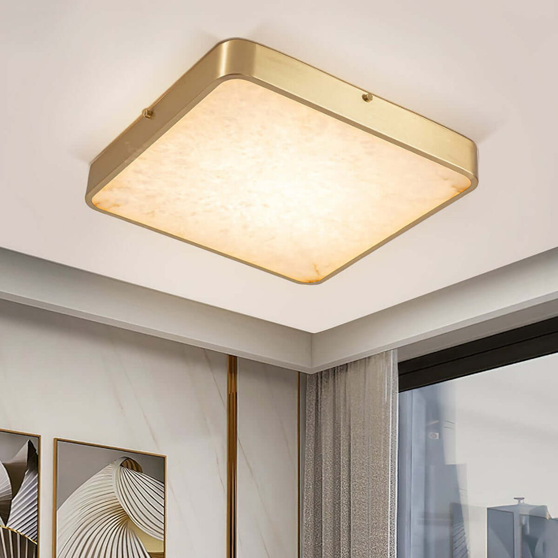 Camiro Ceiling Light – Alabaster Flush MountBedroom ceiling lamp