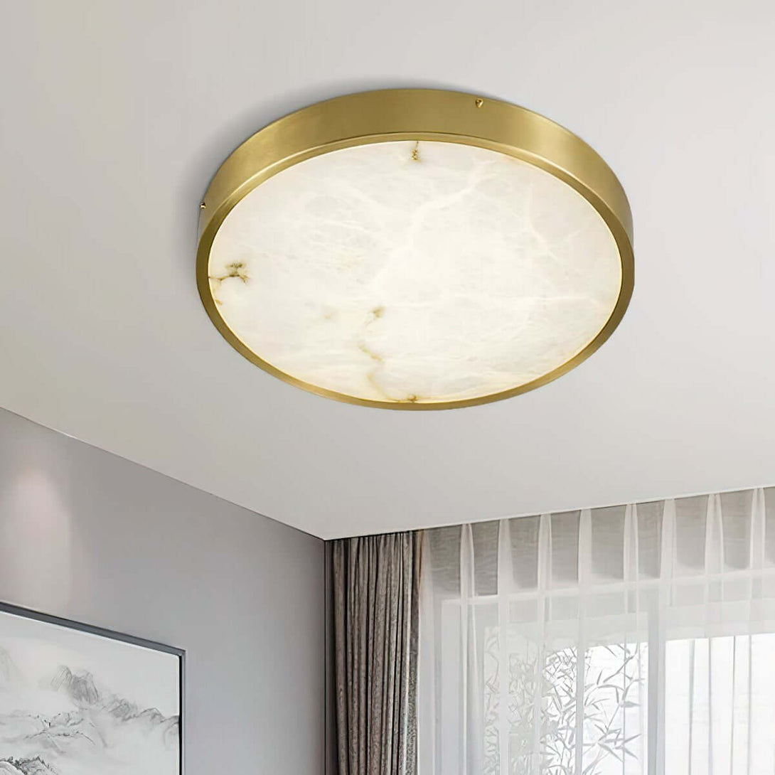 Camiro Ceiling Light – Alabaster Flush MountBedroom ceiling lamp