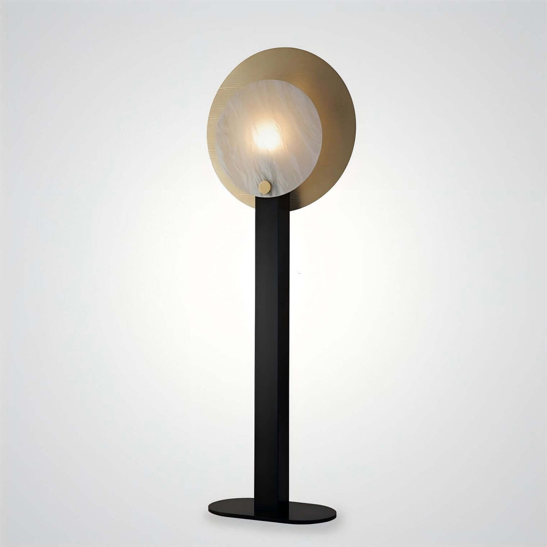 Jivara Floor Lamp - Elegant Alabaster Modern Black Floor Lamp
