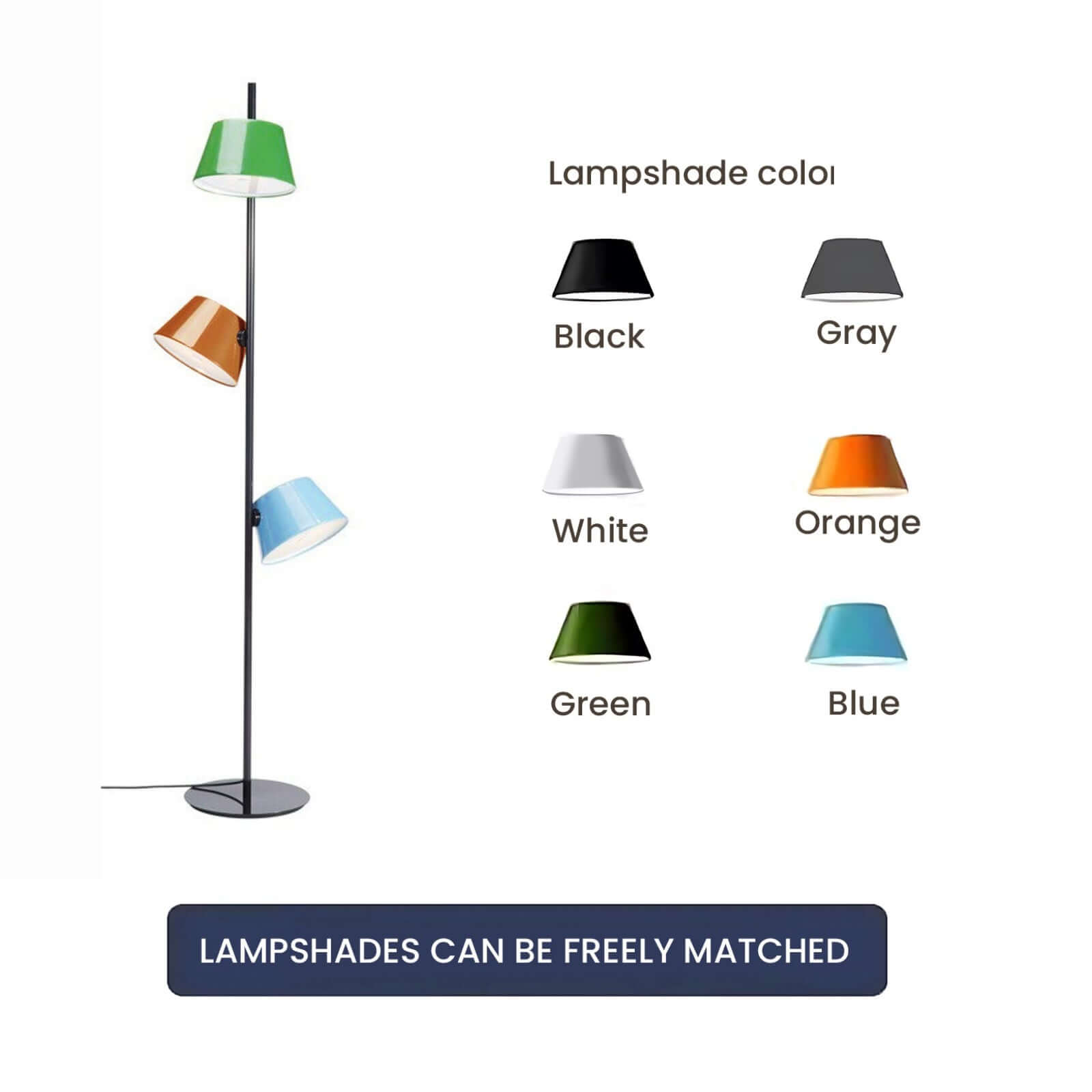 Joremi Floor Lamp – Mid Century Modern Floor Lamp with Colors | Rossolighting