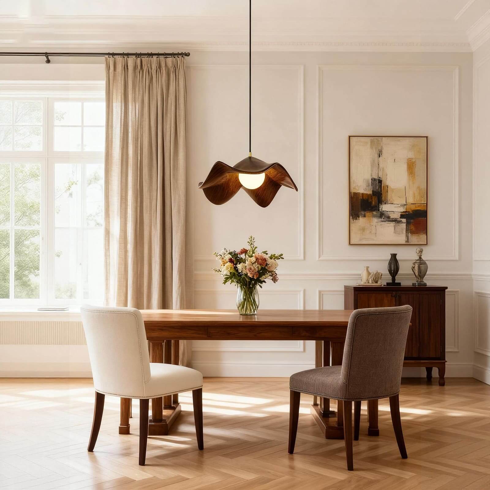 Kelvra Pendant Lamp – Lotus-Inspired Dining Room Pendant Lamp | Rossolighting