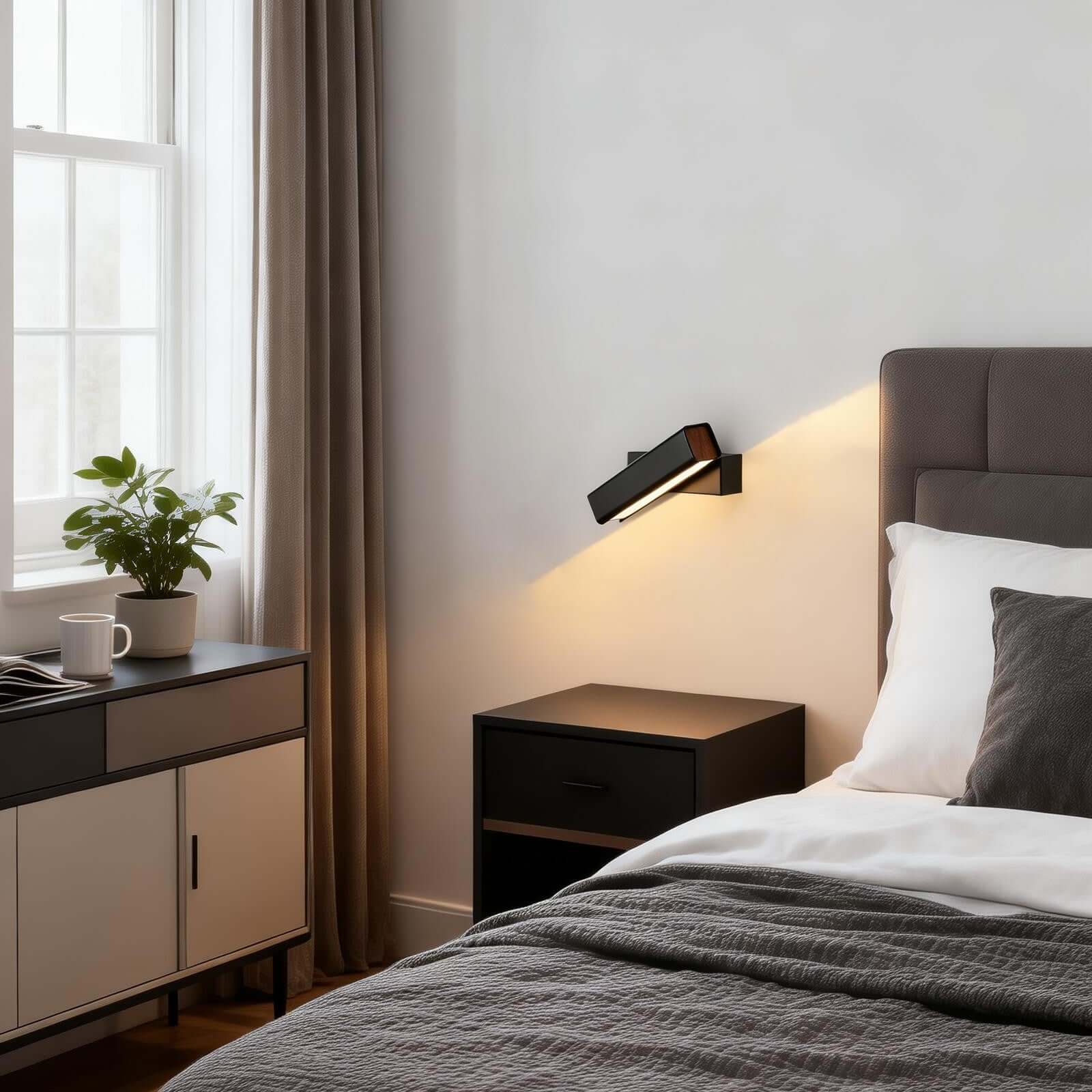 Lunavo Wall Lamp – Black Sconces Adjustable Wall Sconces | Rossolighting
