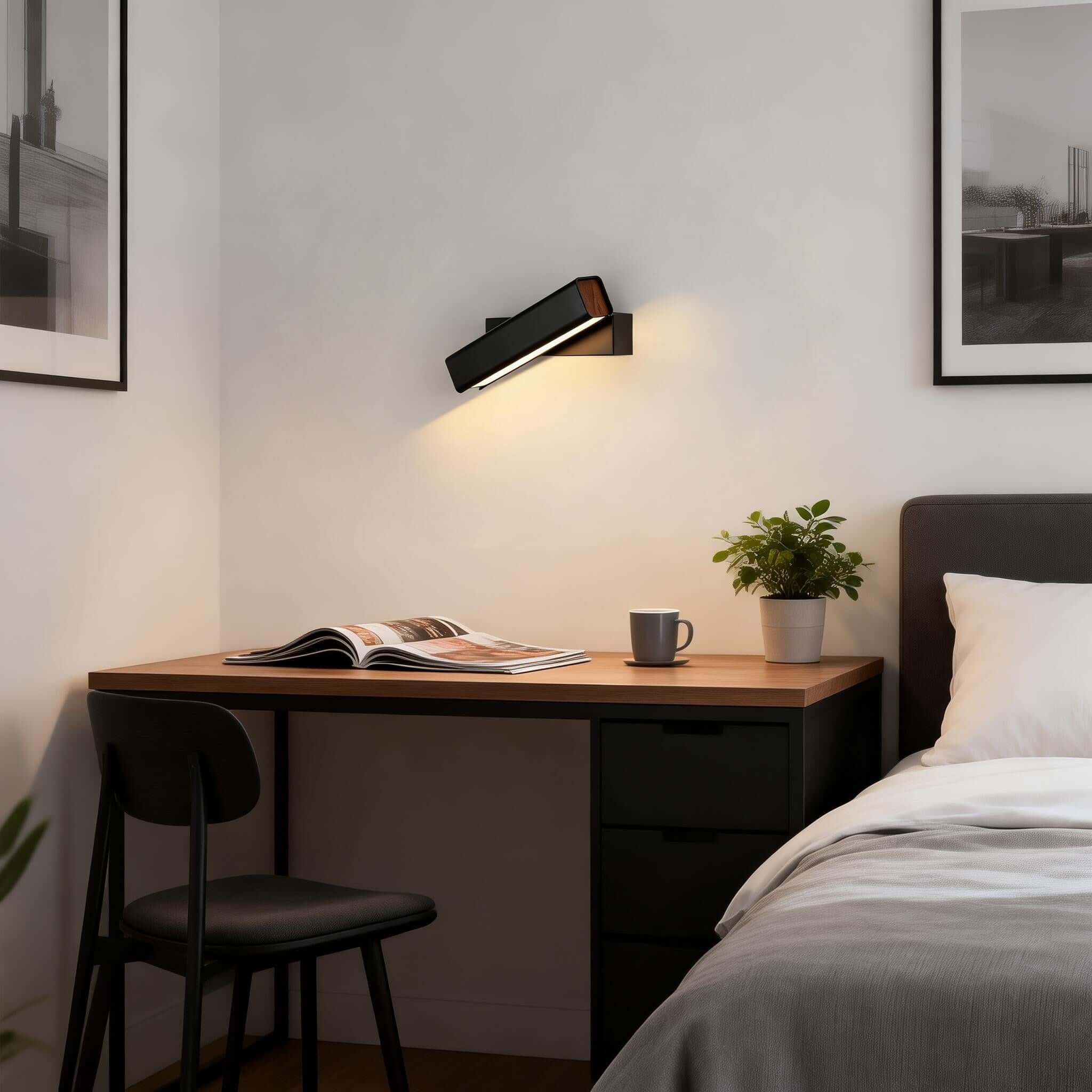 Lunavo Wall Lamp – Black Sconces Adjustable Wall Sconces | Rossolighting
