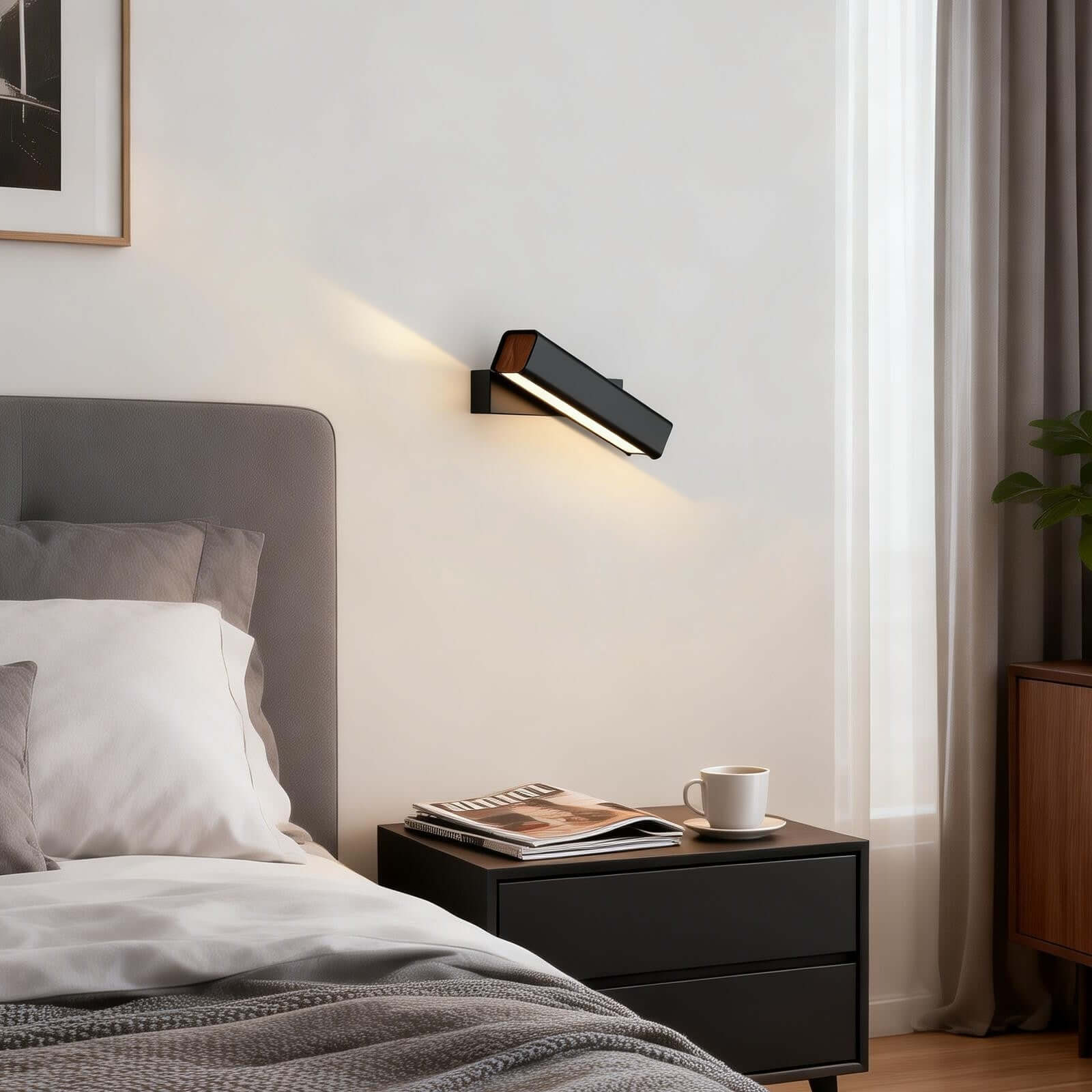 Lunavo Wall Lamp – Black Sconces Adjustable Wall Sconces | Rossolighting