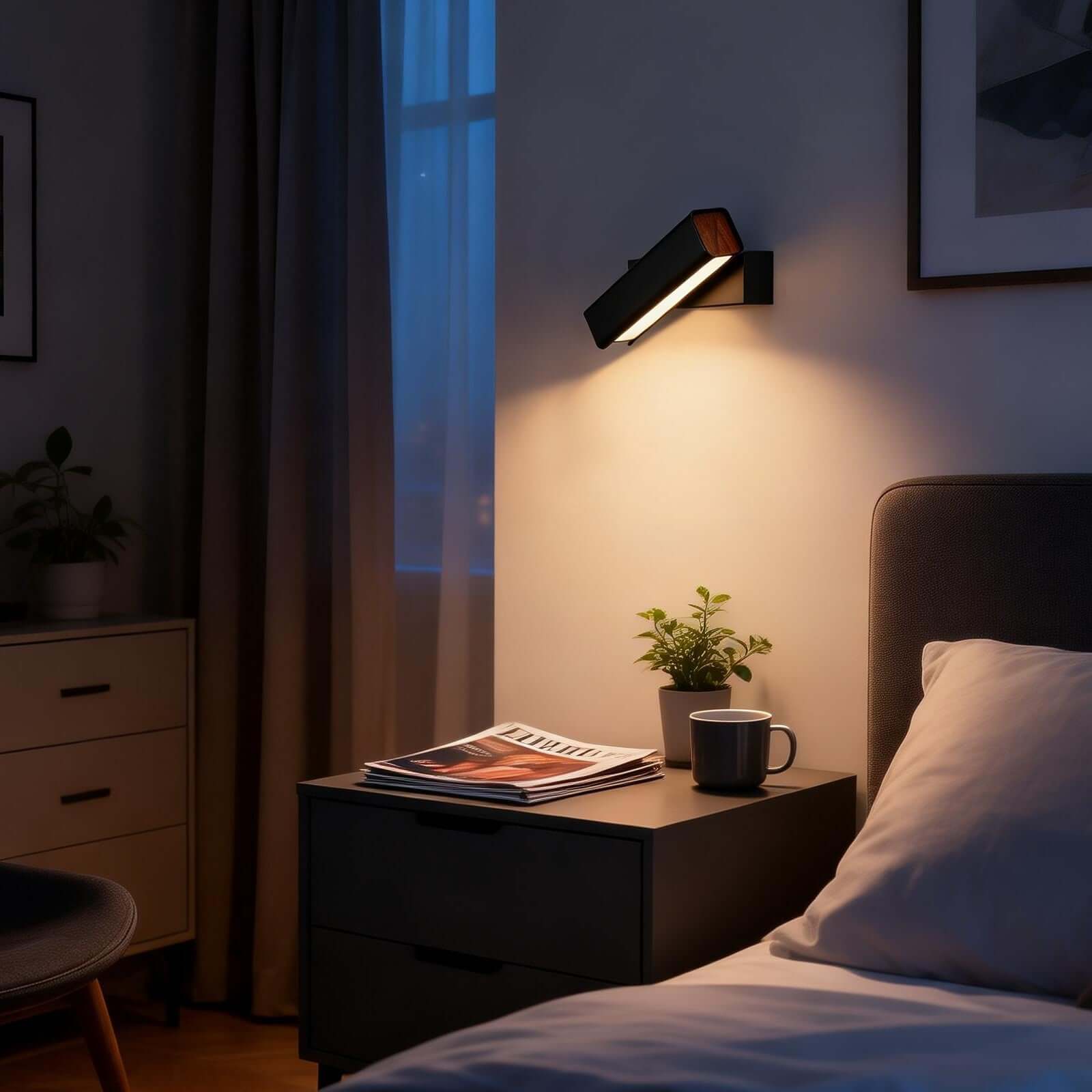 Lunavo Wall Lamp – Black Sconces Adjustable Wall Sconces | Rossolighting