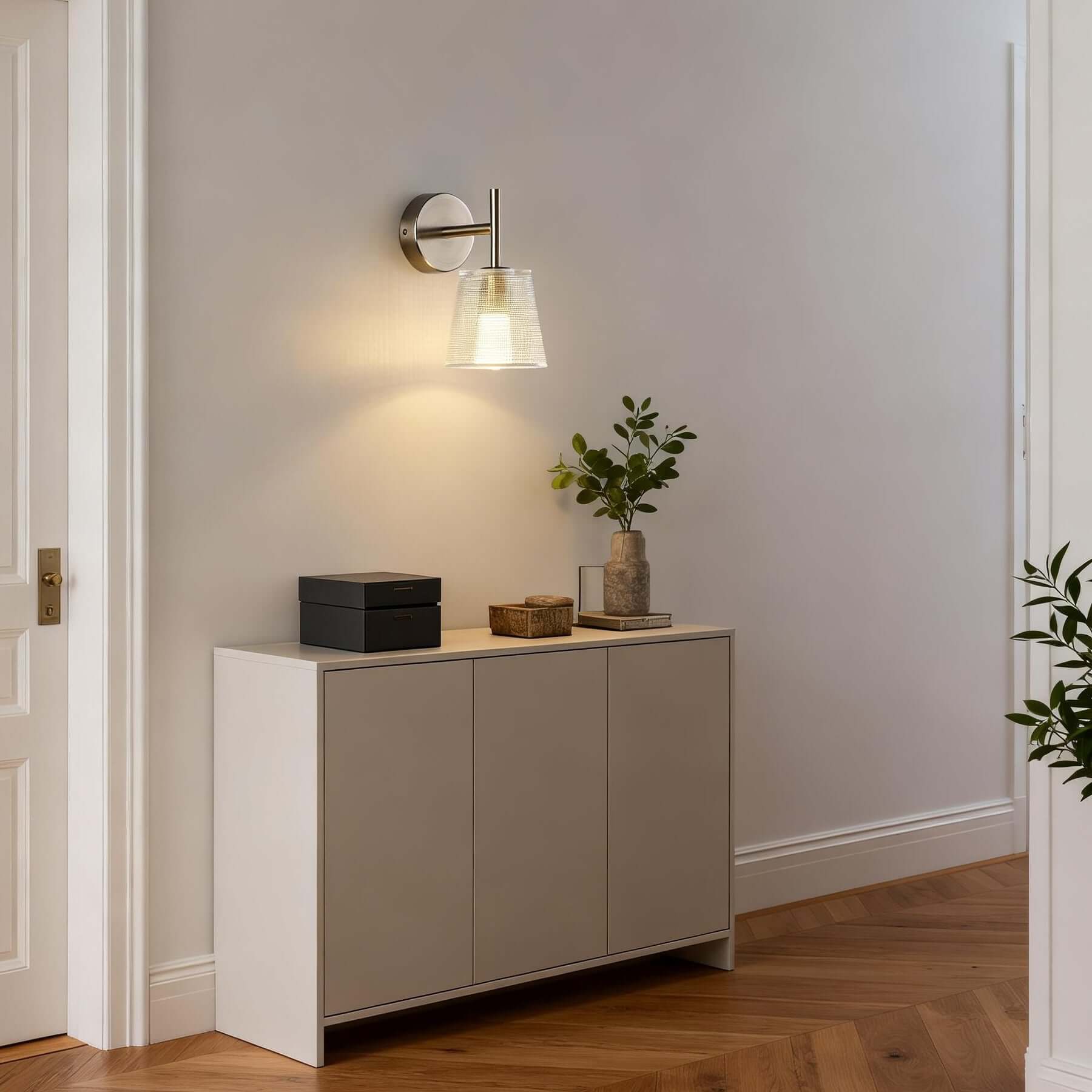 Lunexa Wall Lamp – Modern Glass Wall Sconce for Bedrooms | Rossolighting