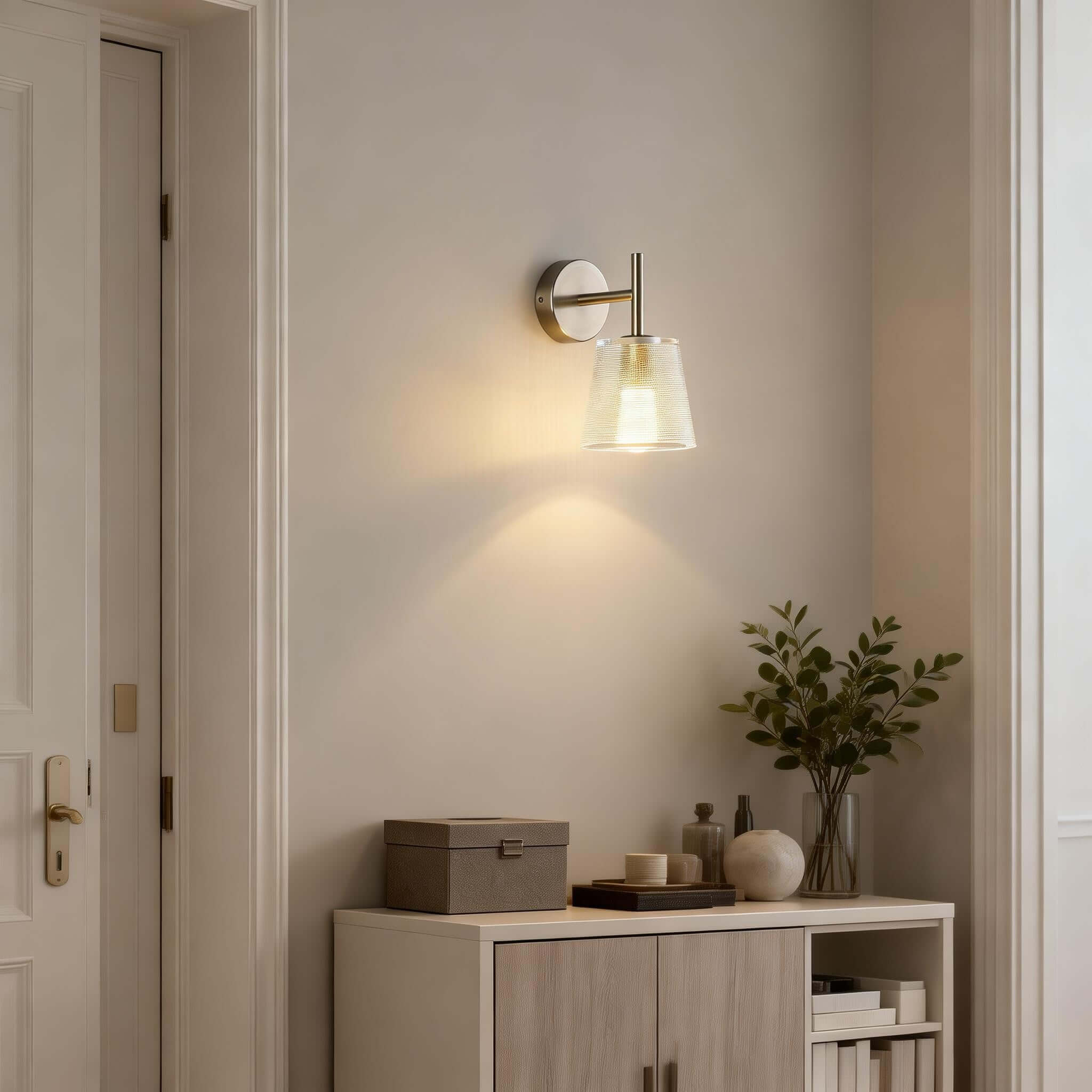 Lunexa Wall Lamp – Modern Glass Wall Sconce for Bedrooms | Rossolighting