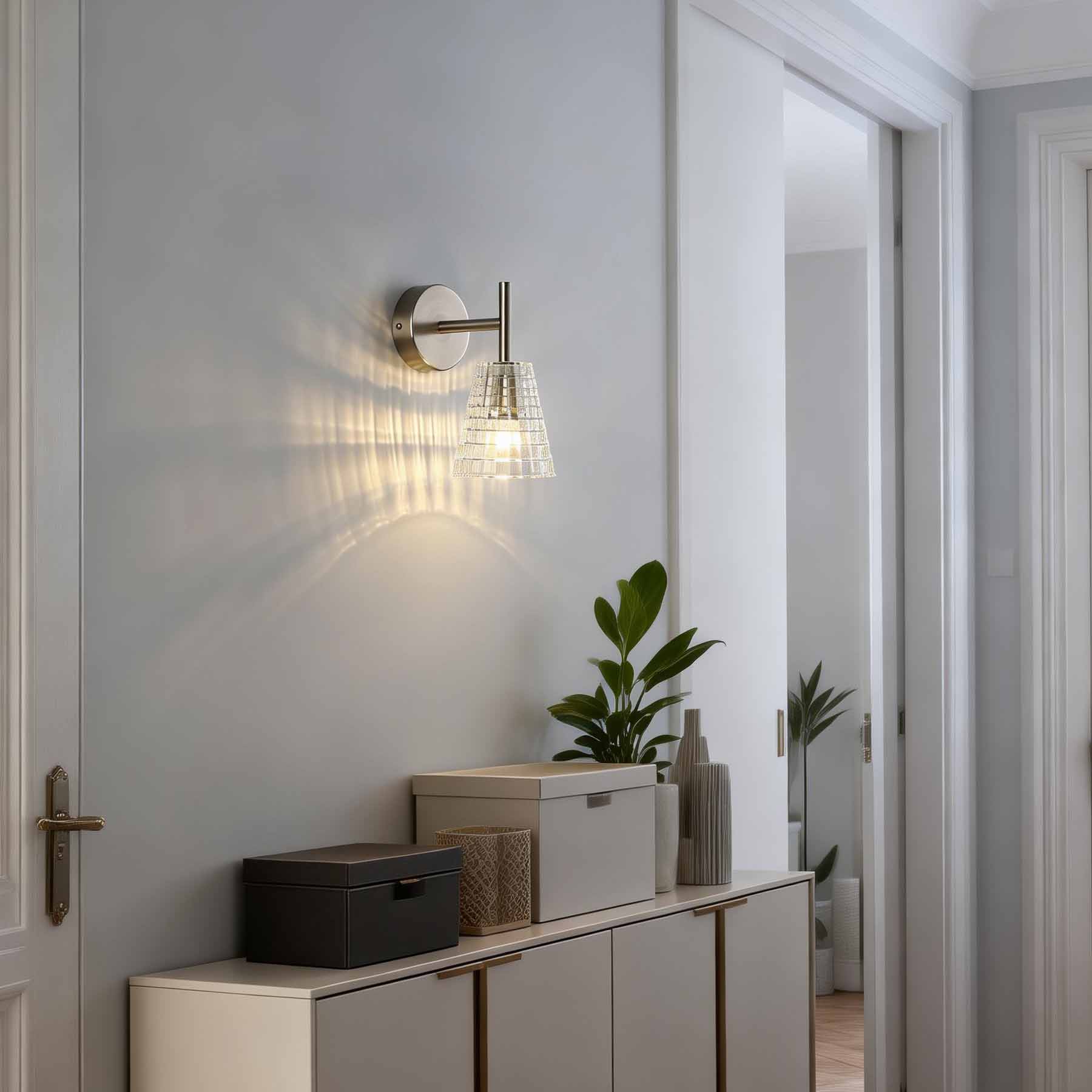 Lunexa Wall Lamp – Modern Glass Wall Sconce for Bedrooms | Rossolighting