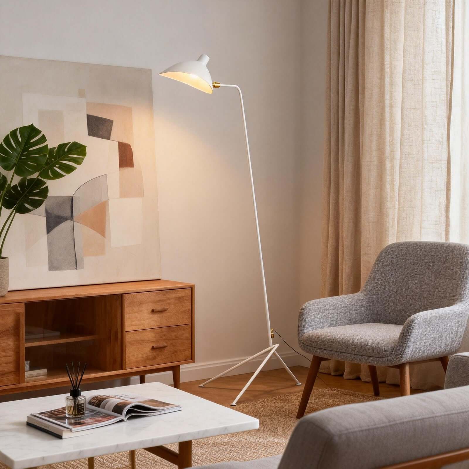 Lunira Floor Lamp – Minimalist Corner Floor Light for Modern Spaces