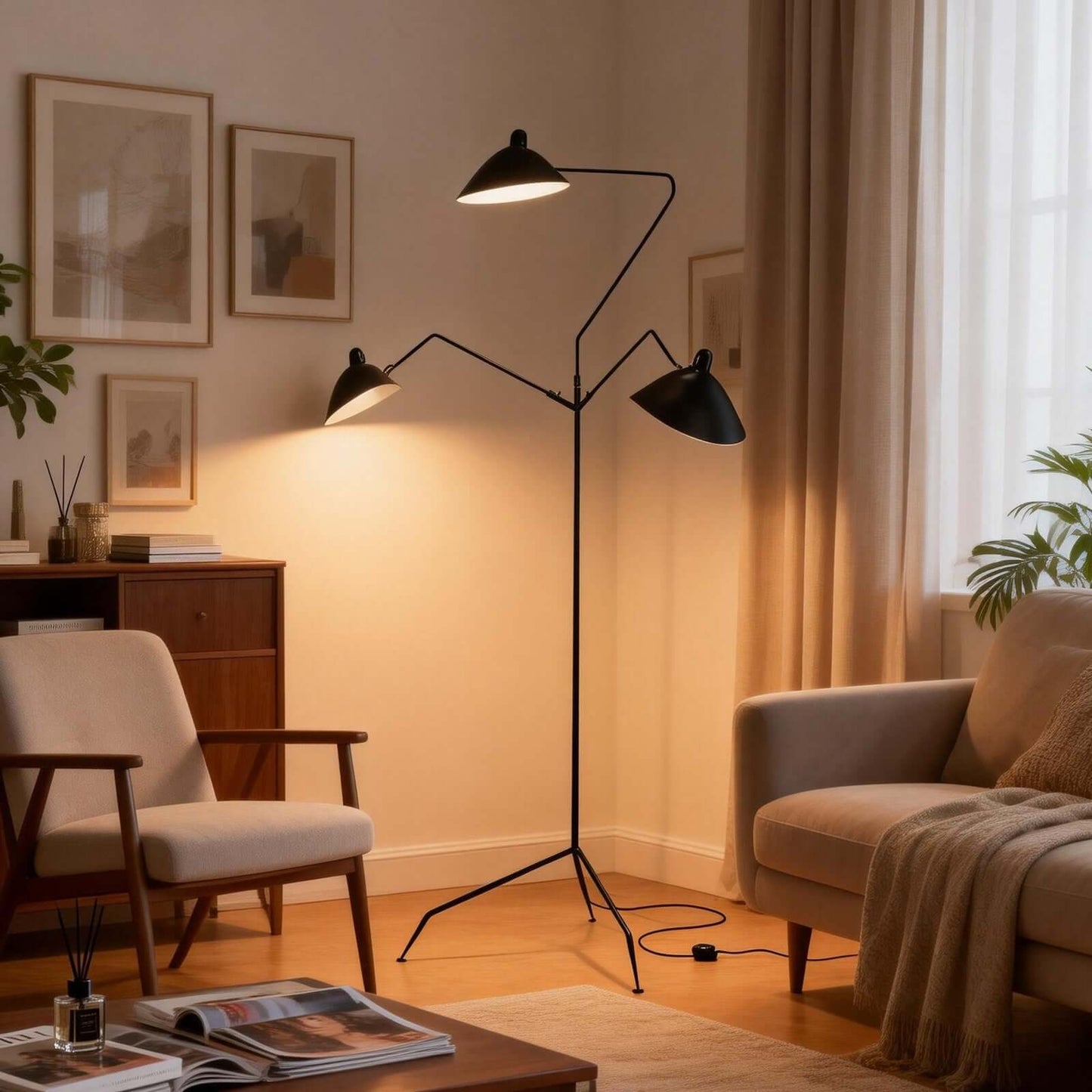 Lunira Floor Lamp – Minimalist Corner Floor Light for Modern Spaces
