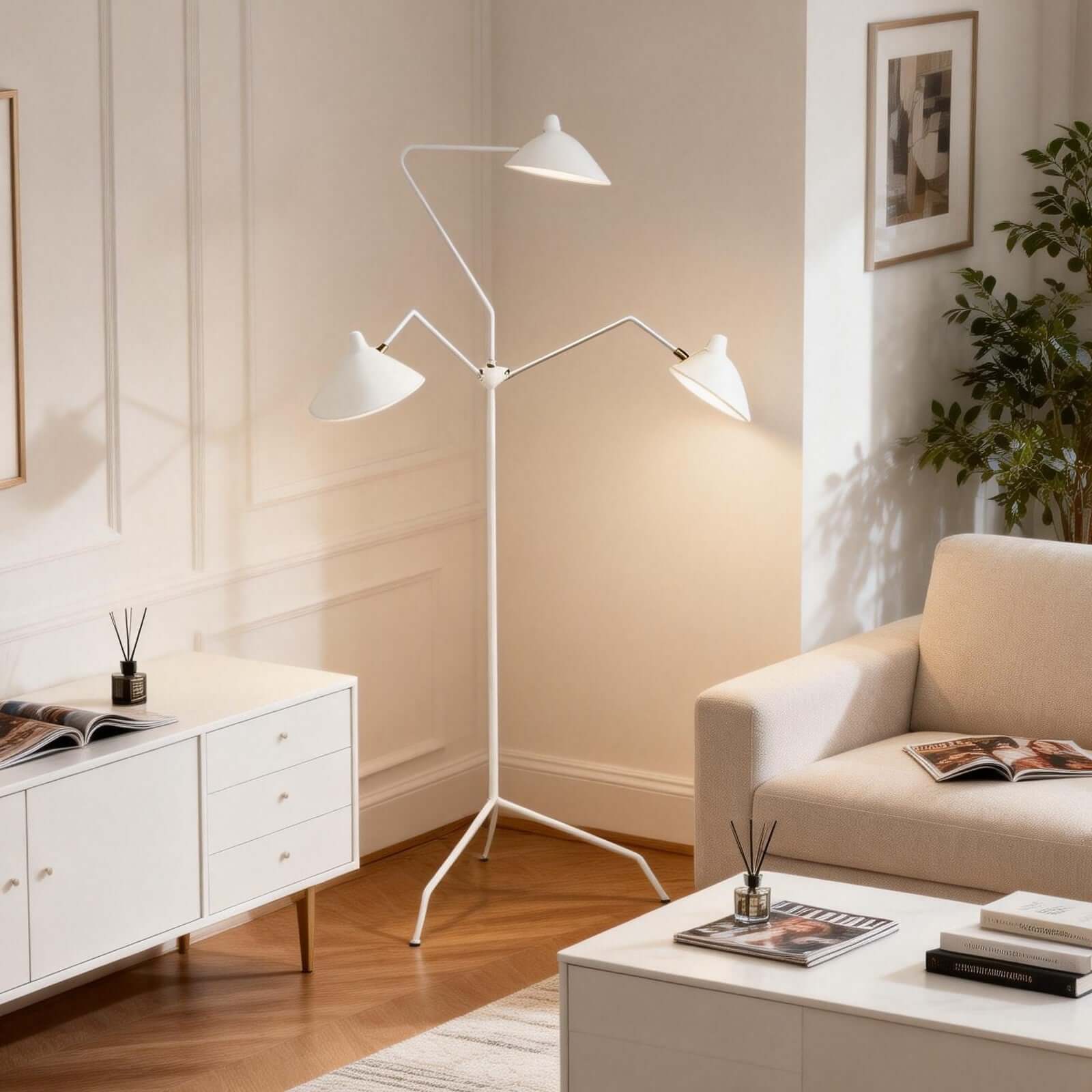 Lunira Floor Lamp – Minimalist Corner Floor Light for Modern Spaces