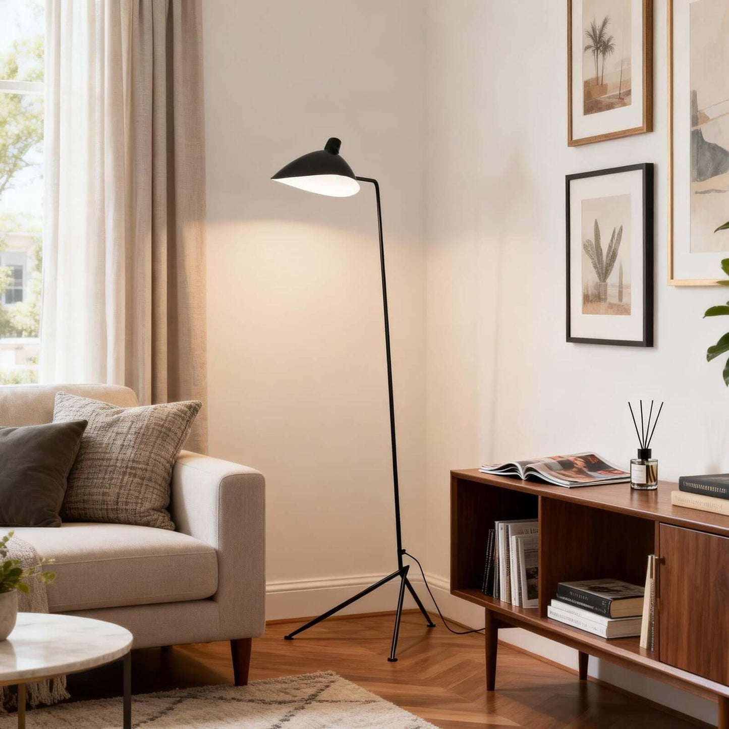 Lunira Floor Lamp – Minimalist Corner Floor Light for Modern Spaces
