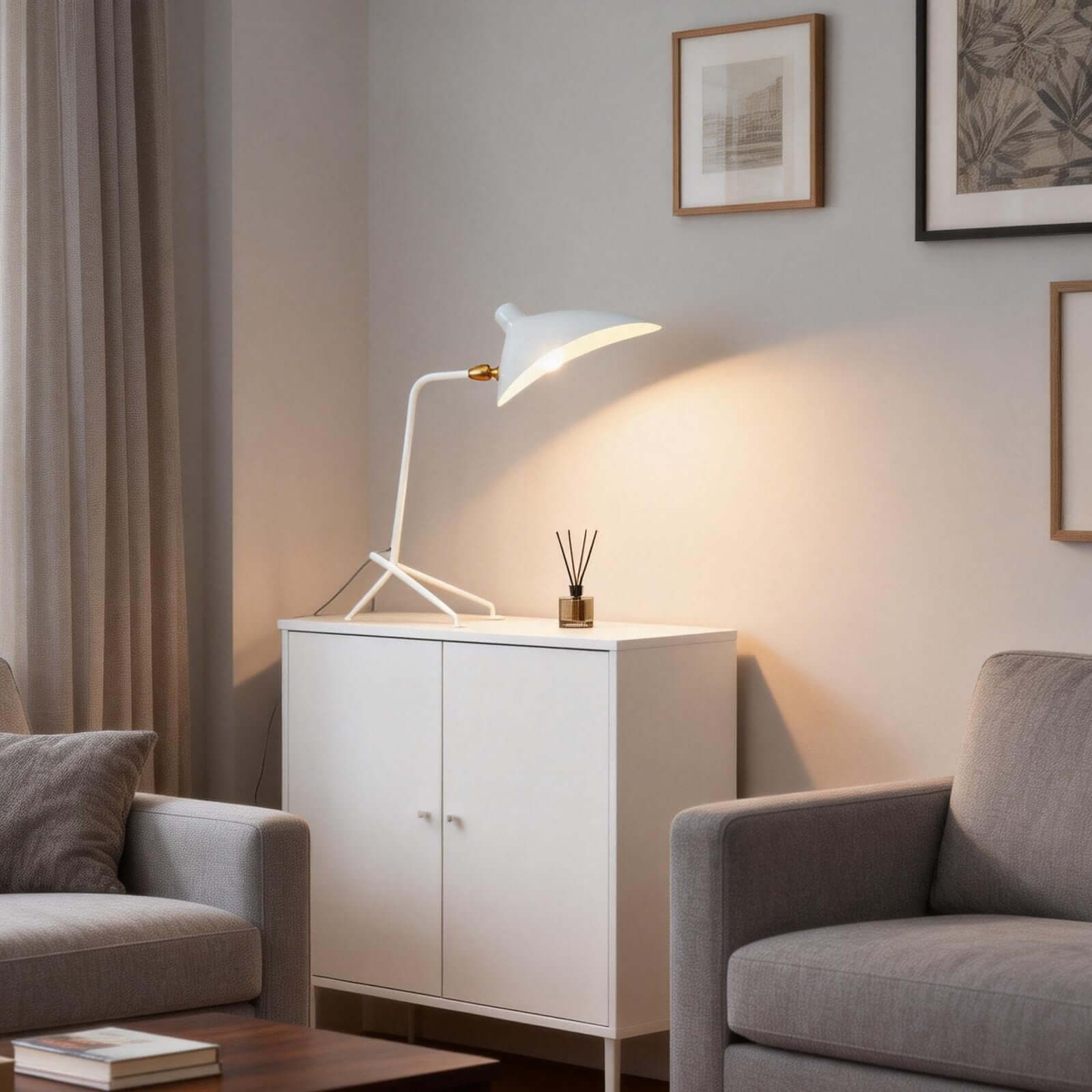 Lunira Table Lamp – Minimal Tripod Table Lamp for Office & Living Room | Rossolighting