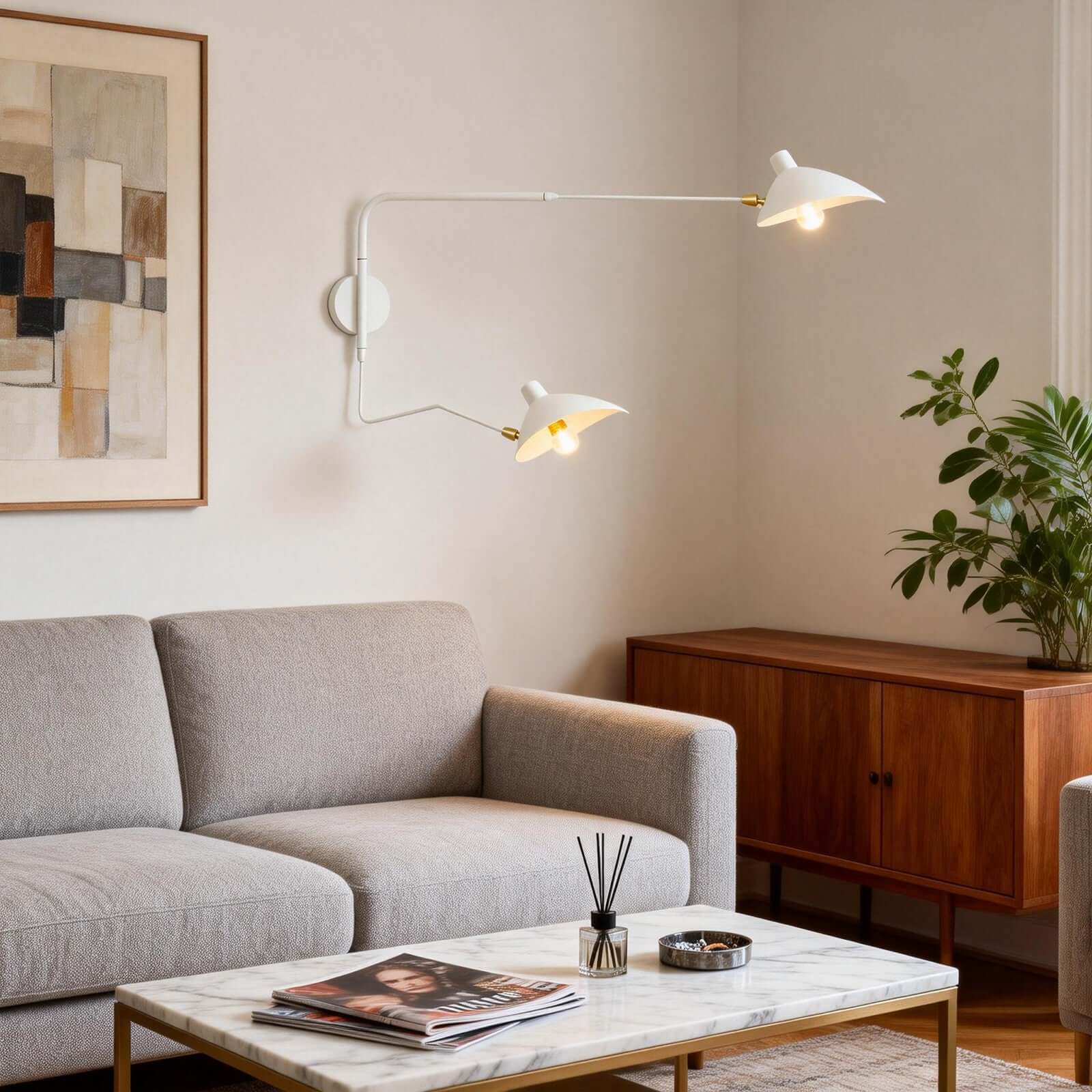 Lunira Wall Lamp – Articulating Wall Sconce for Living Room & Office | Rossolighting