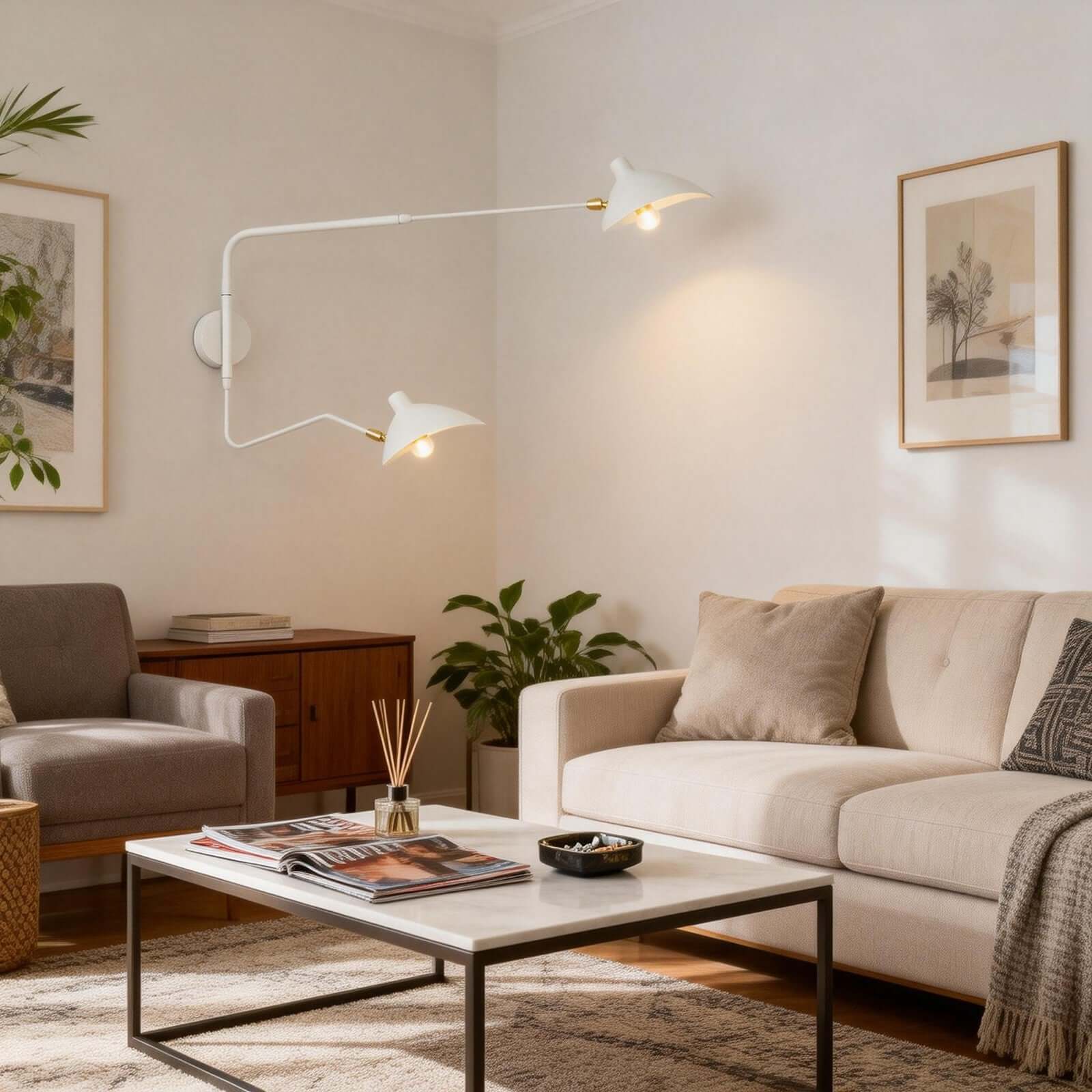 Lunira Wall Lamp – Articulating Wall Sconce for Living Room & Office | Rossolighting